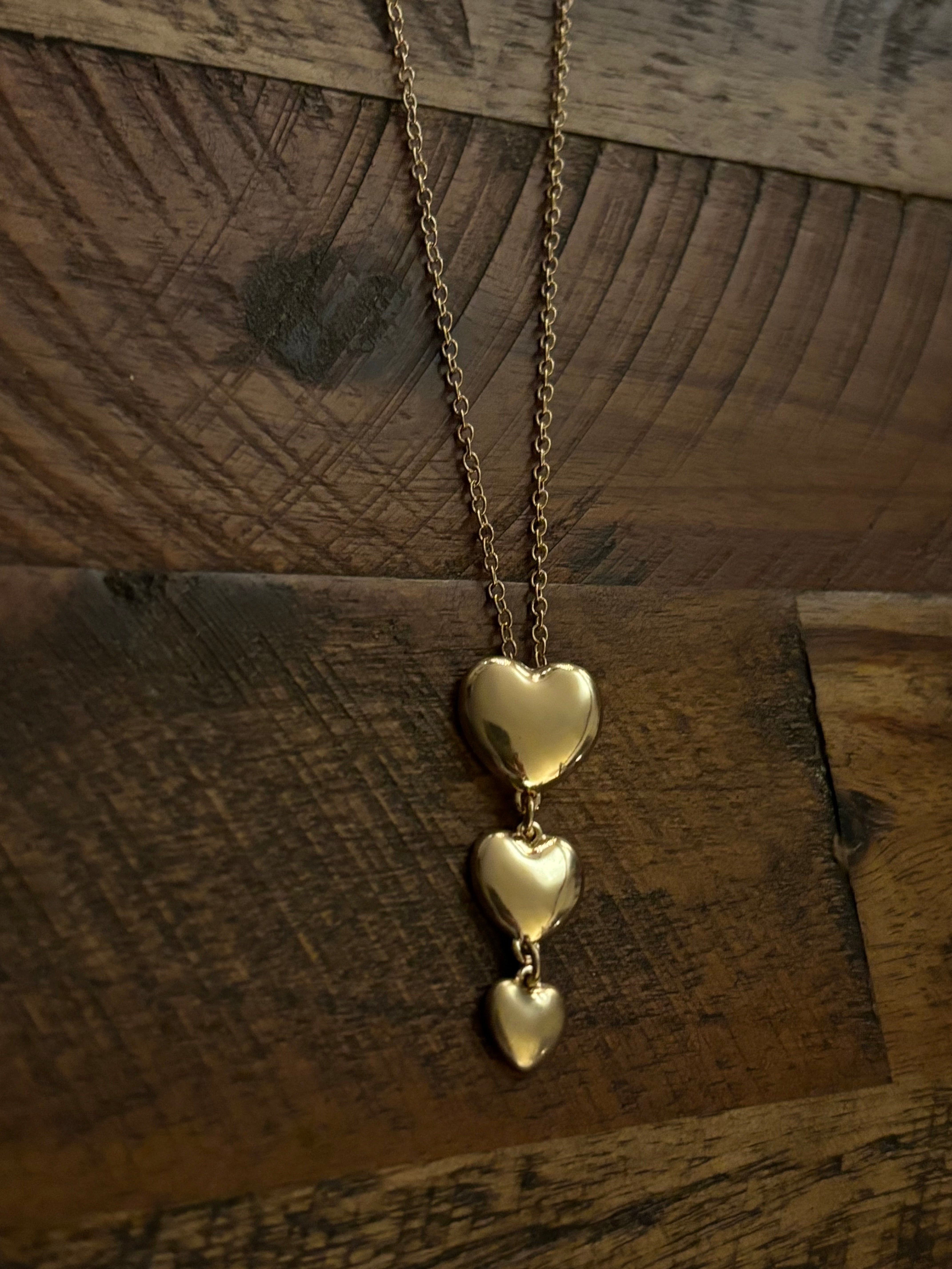 Long Heart Drop Necklace