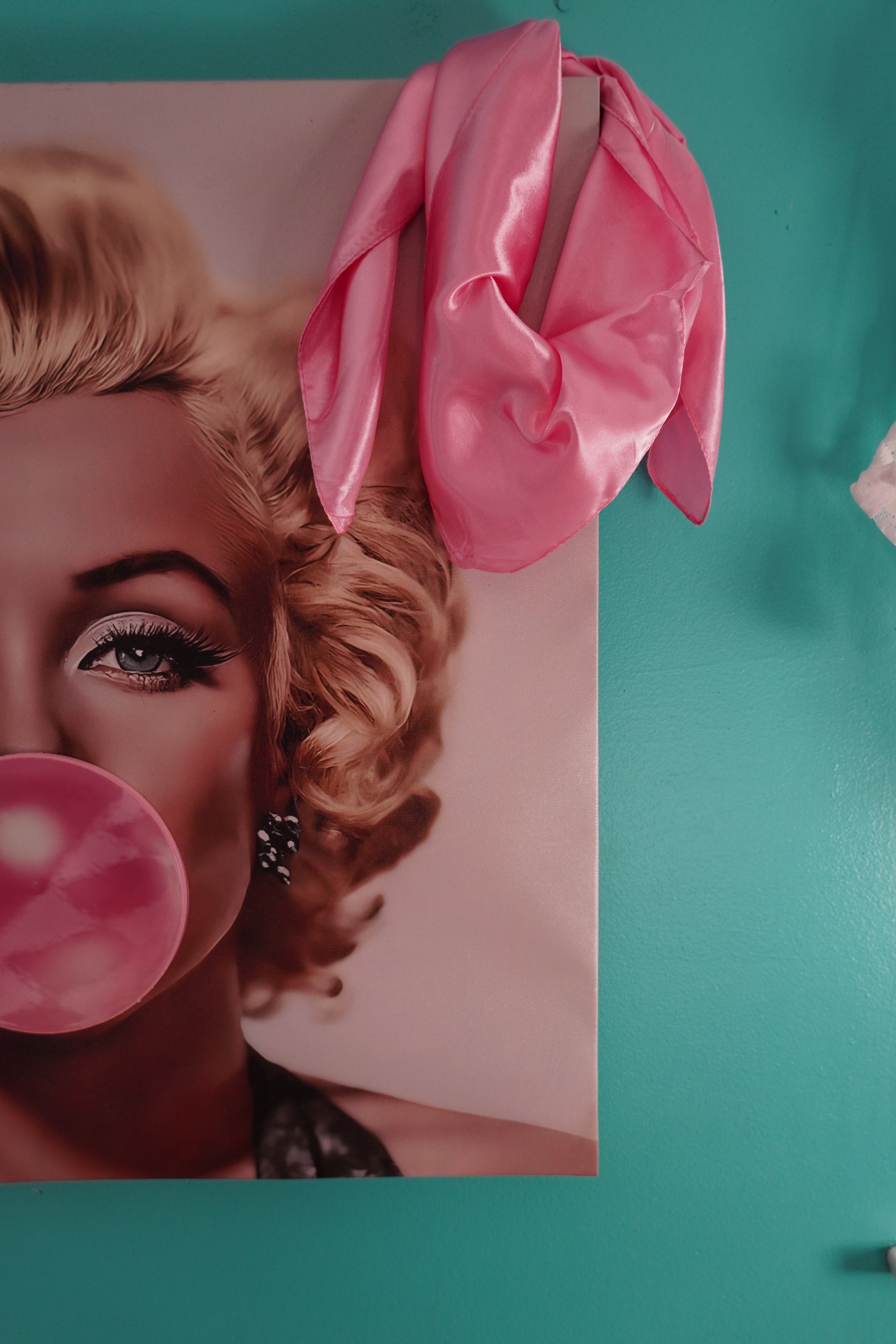 Baby Pink Satin Scarf