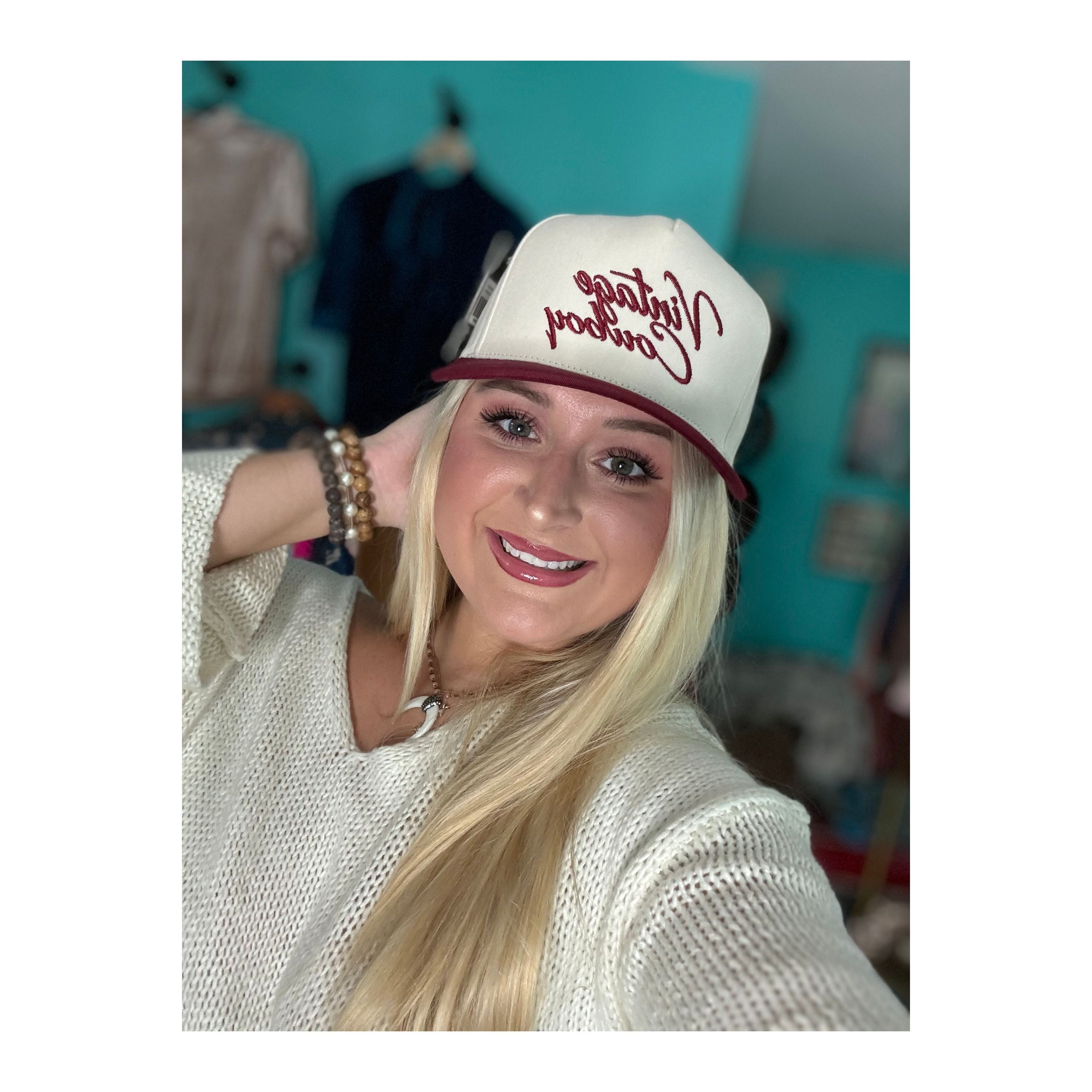 Vintage Cowboy Hat (Burgundy)