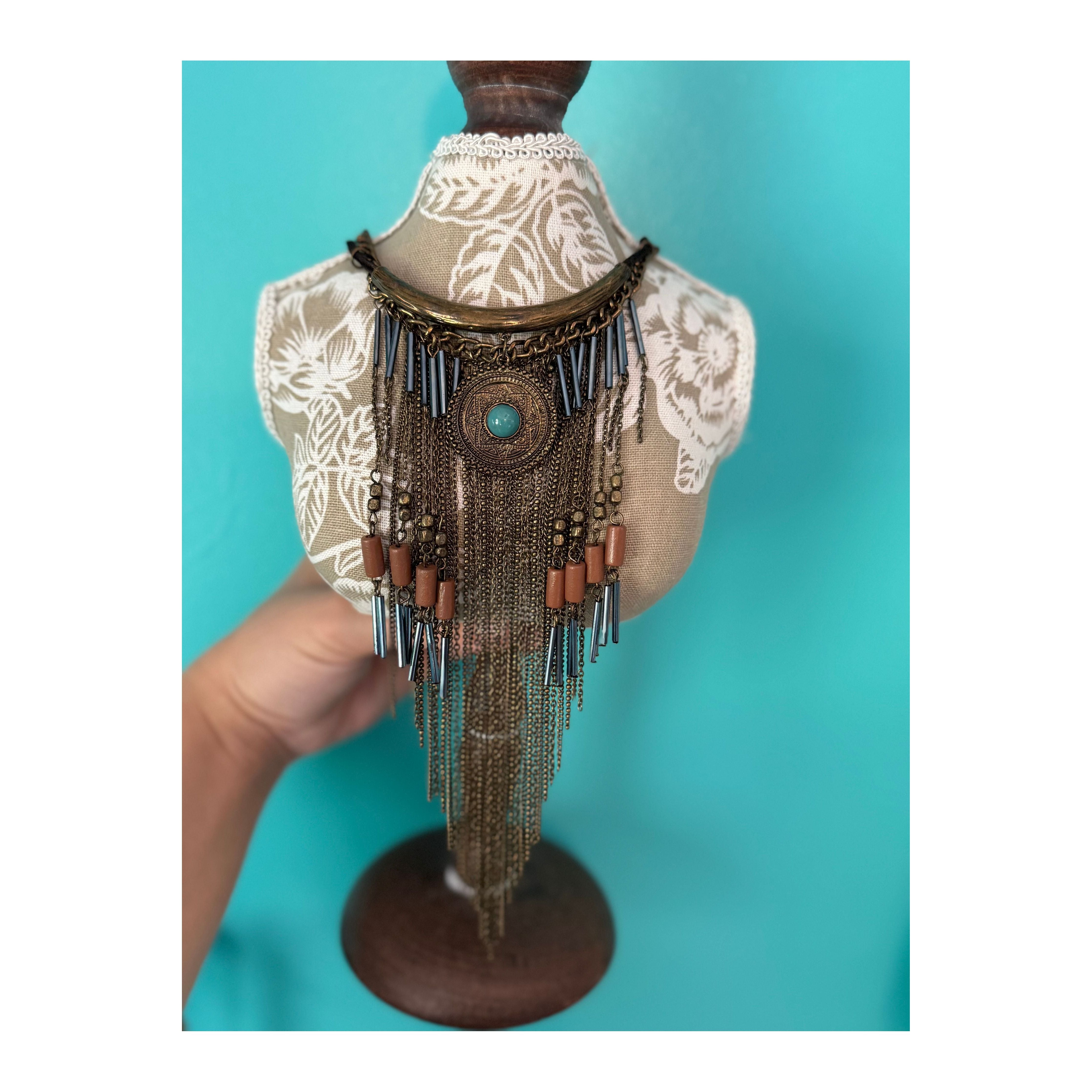 Desert Moonfall Fringe Necklace