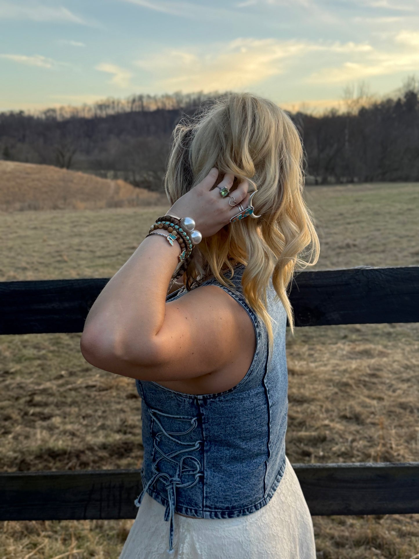 Wisteria Denim Vest