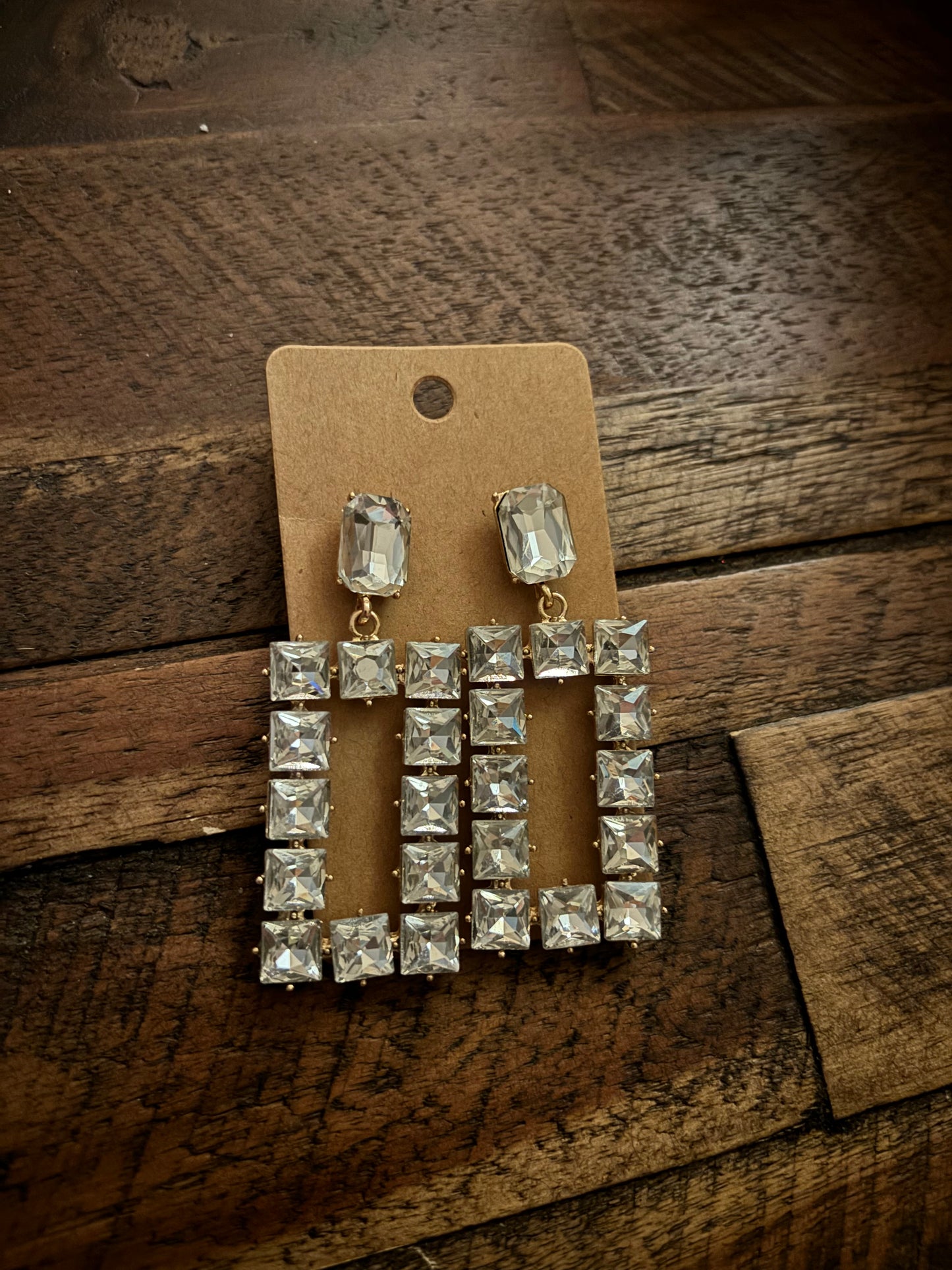 Square Diamond Earring