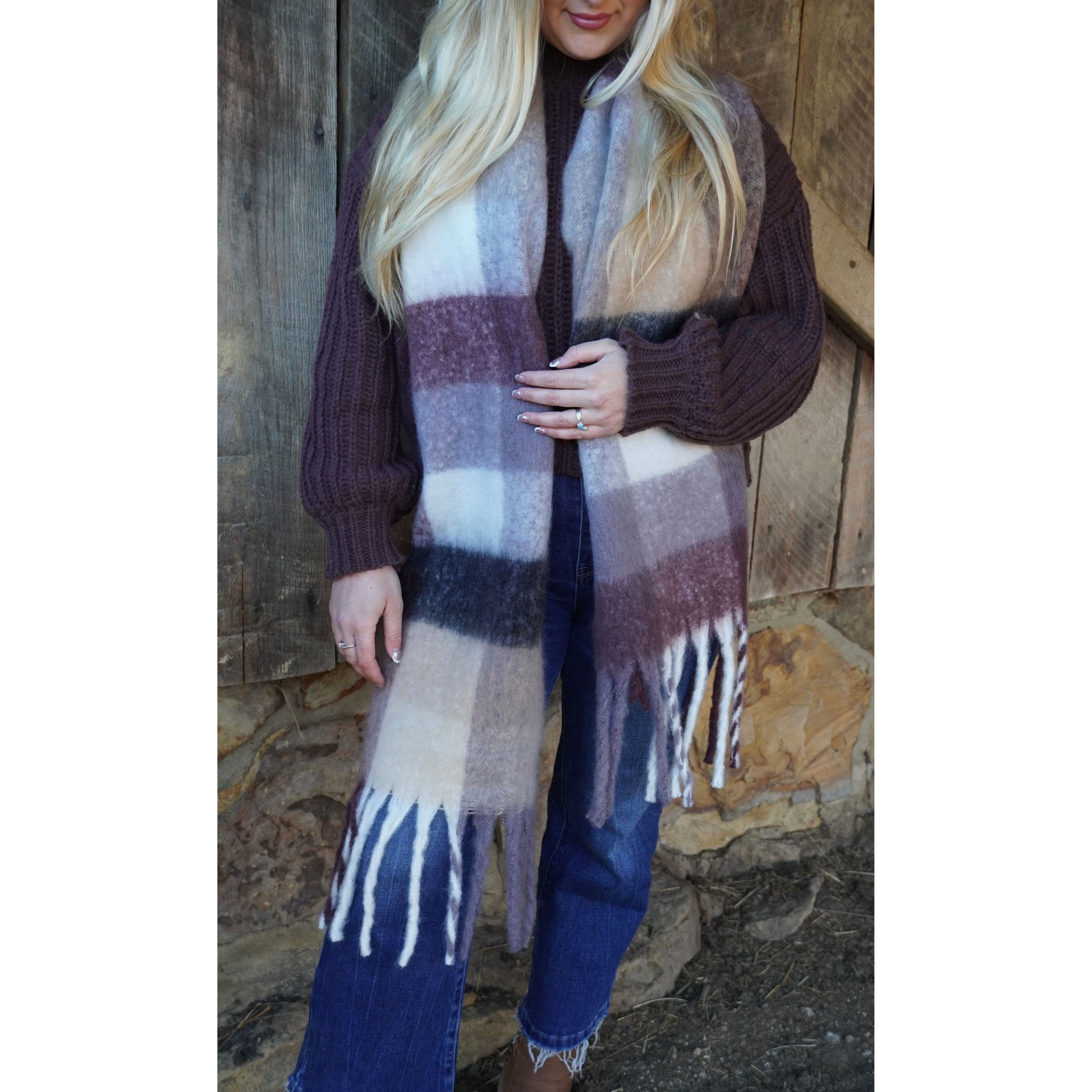 Flannel Striped Scarf