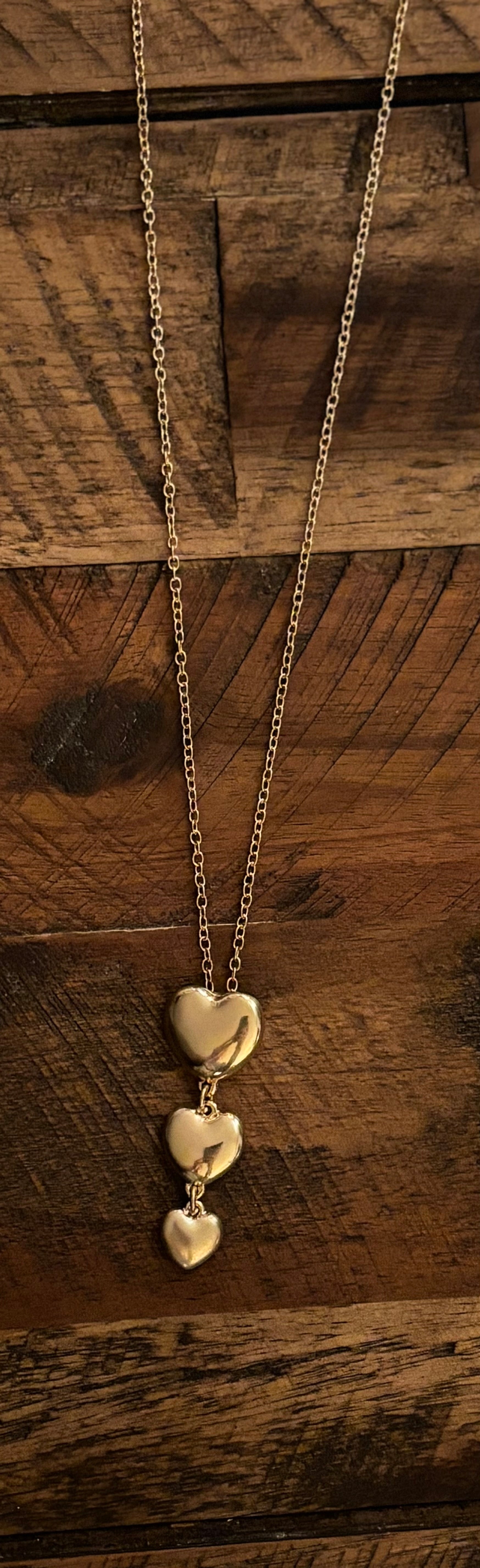 Long Heart Drop Necklace