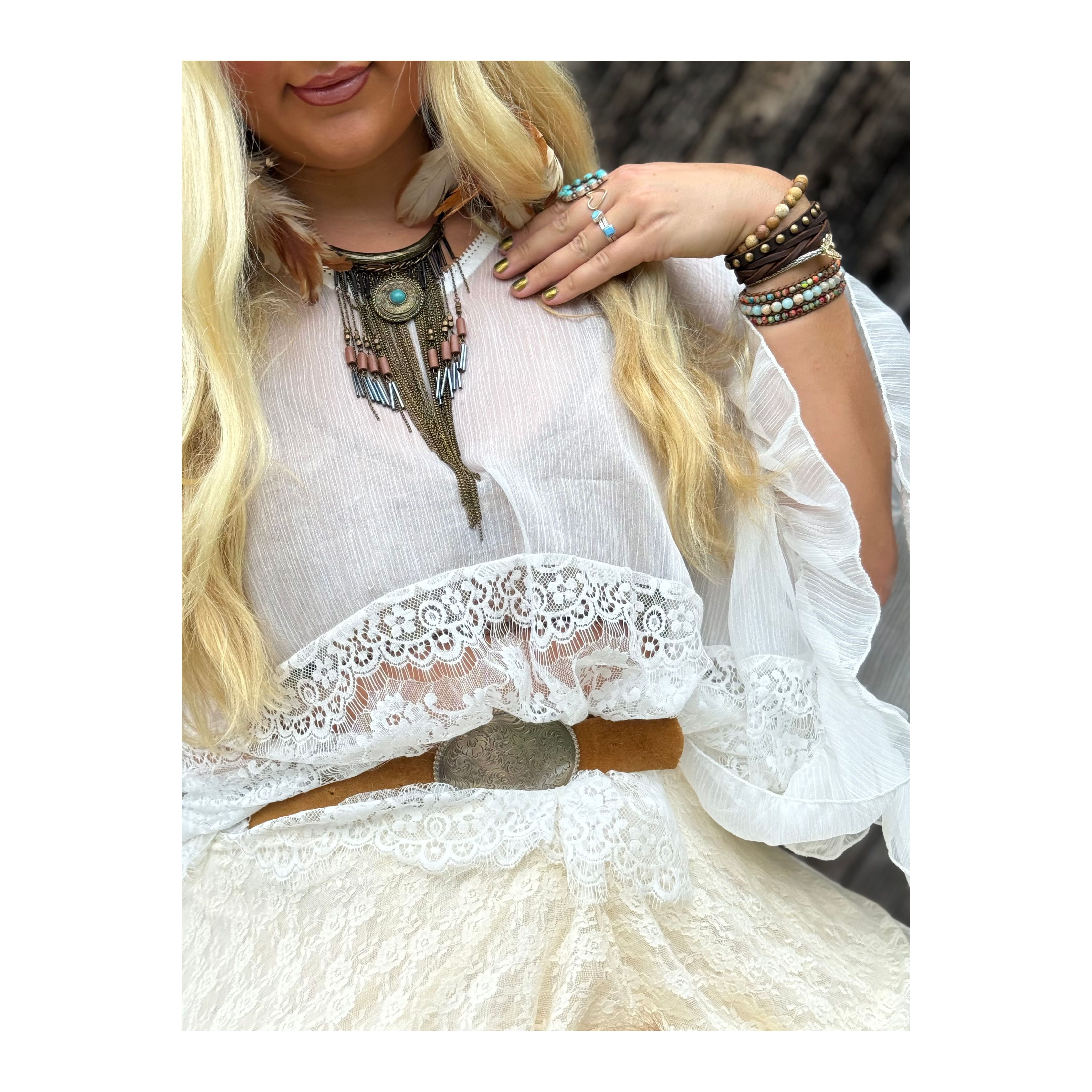 Desert Moonfall Fringe Necklace