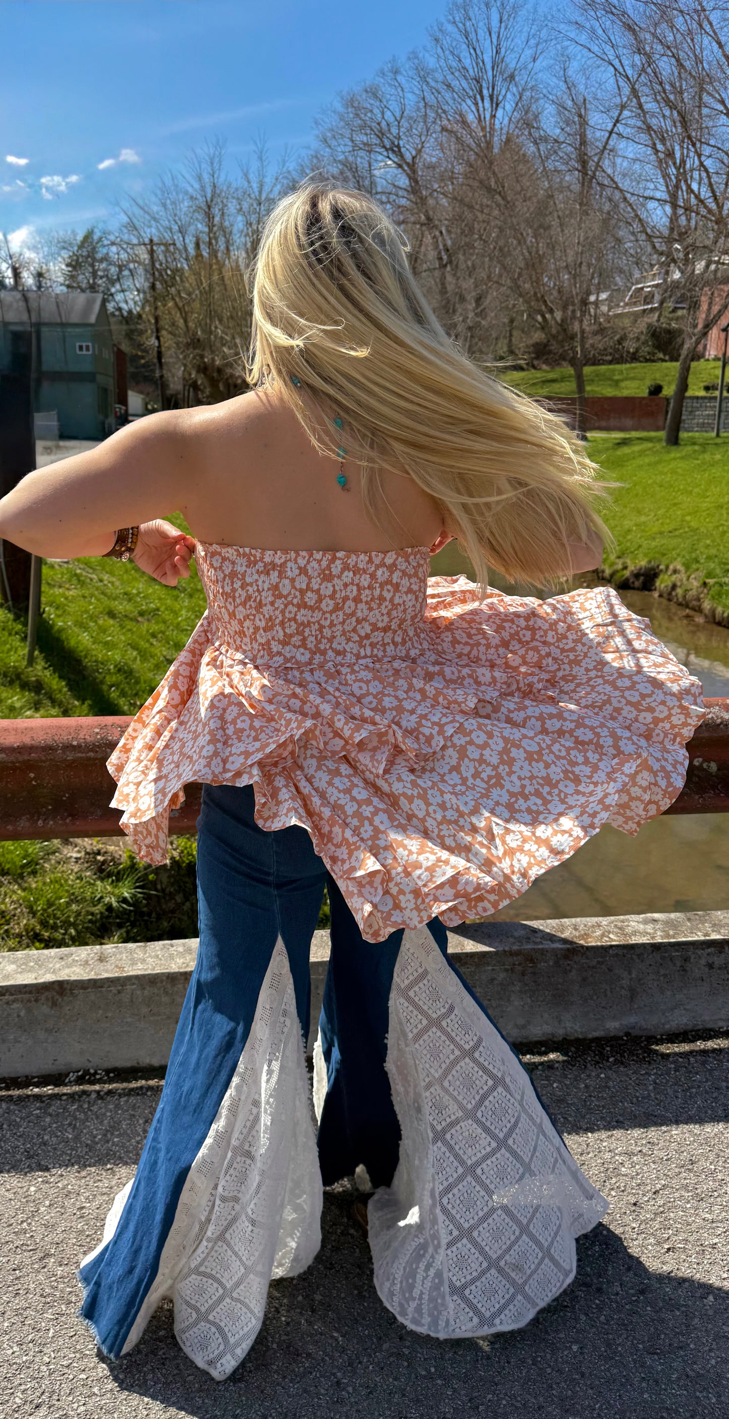 BY TOGETHER: Daisy Dream Ruffle Tube Top