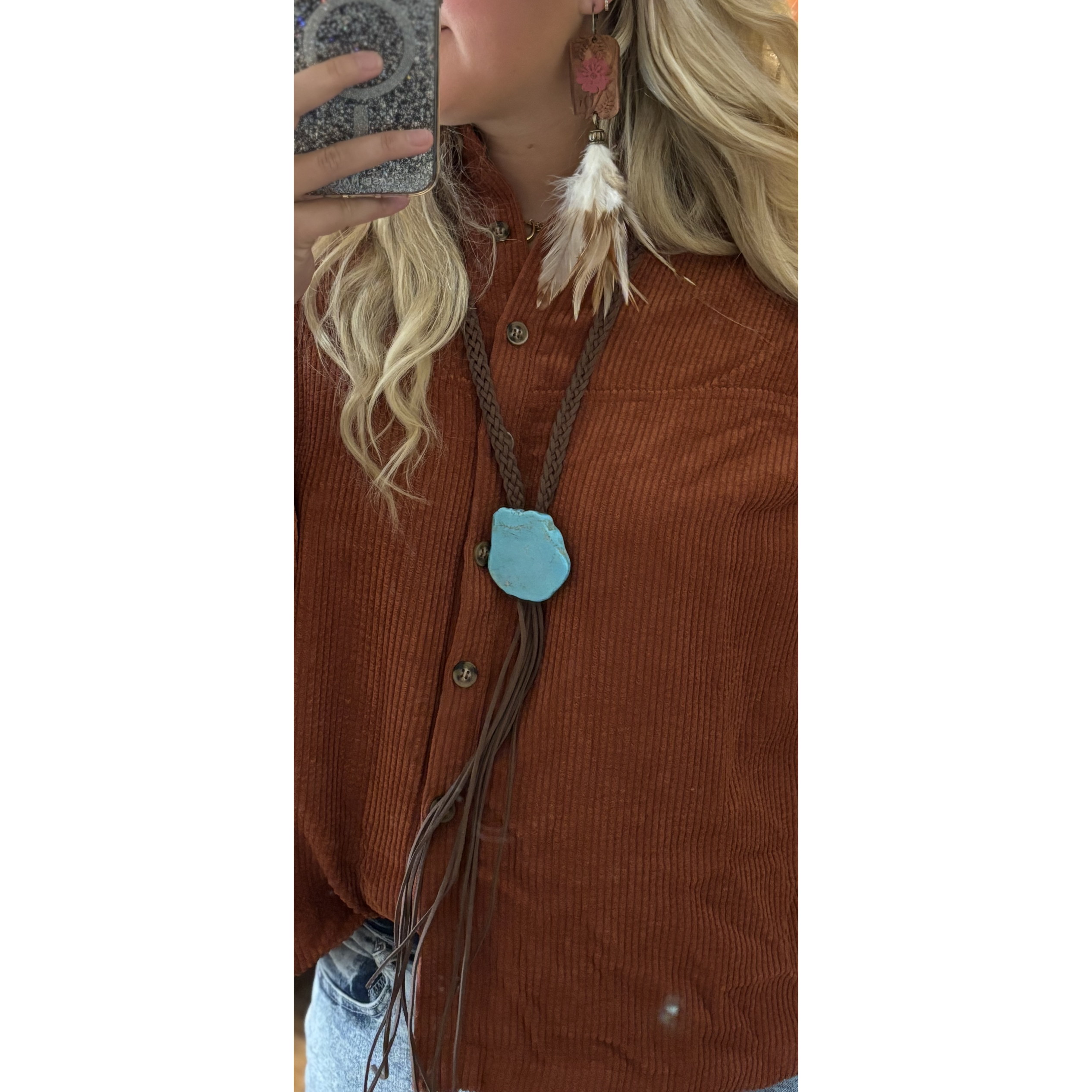 Turquoise Tassel Necklace