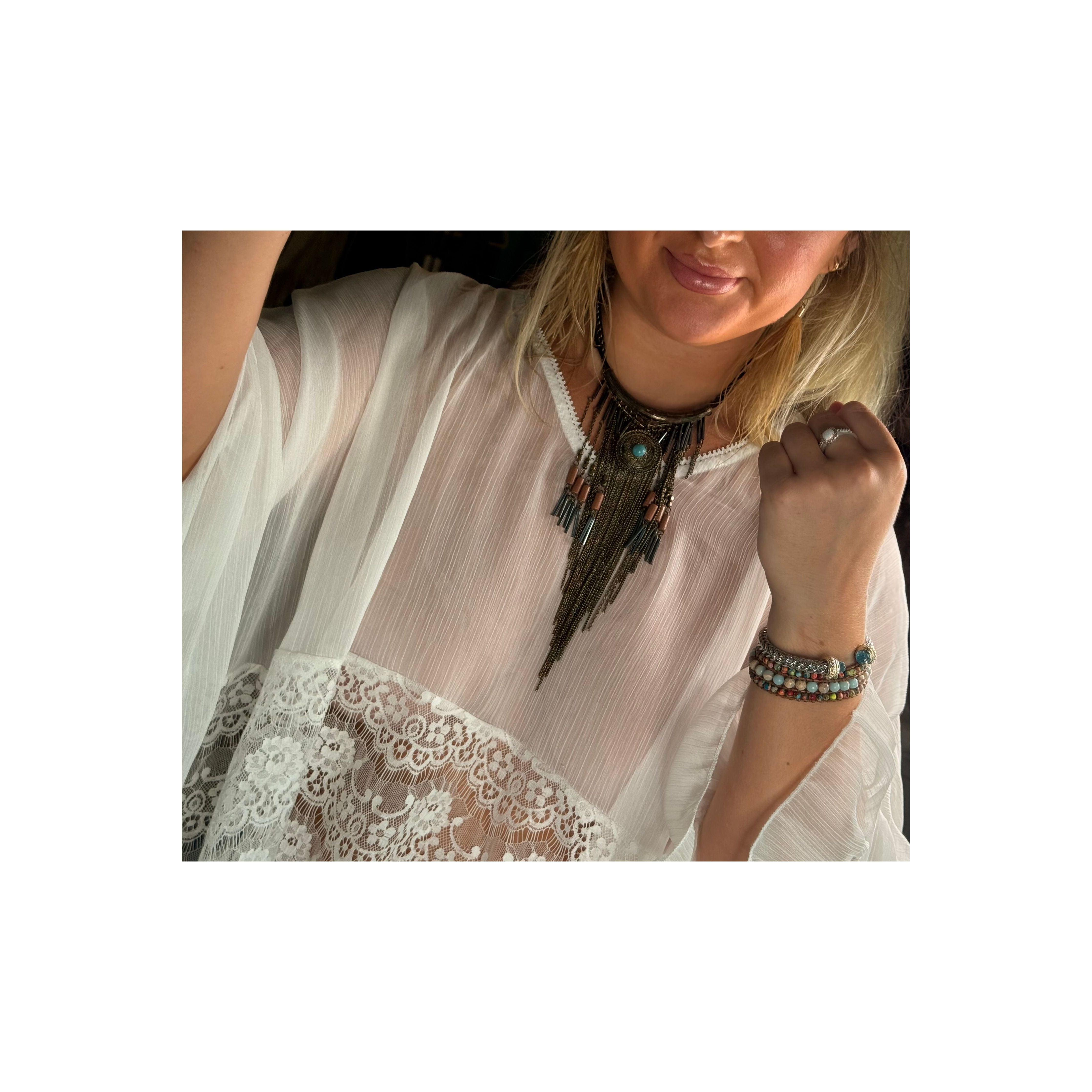 Desert Moonfall Fringe Necklace