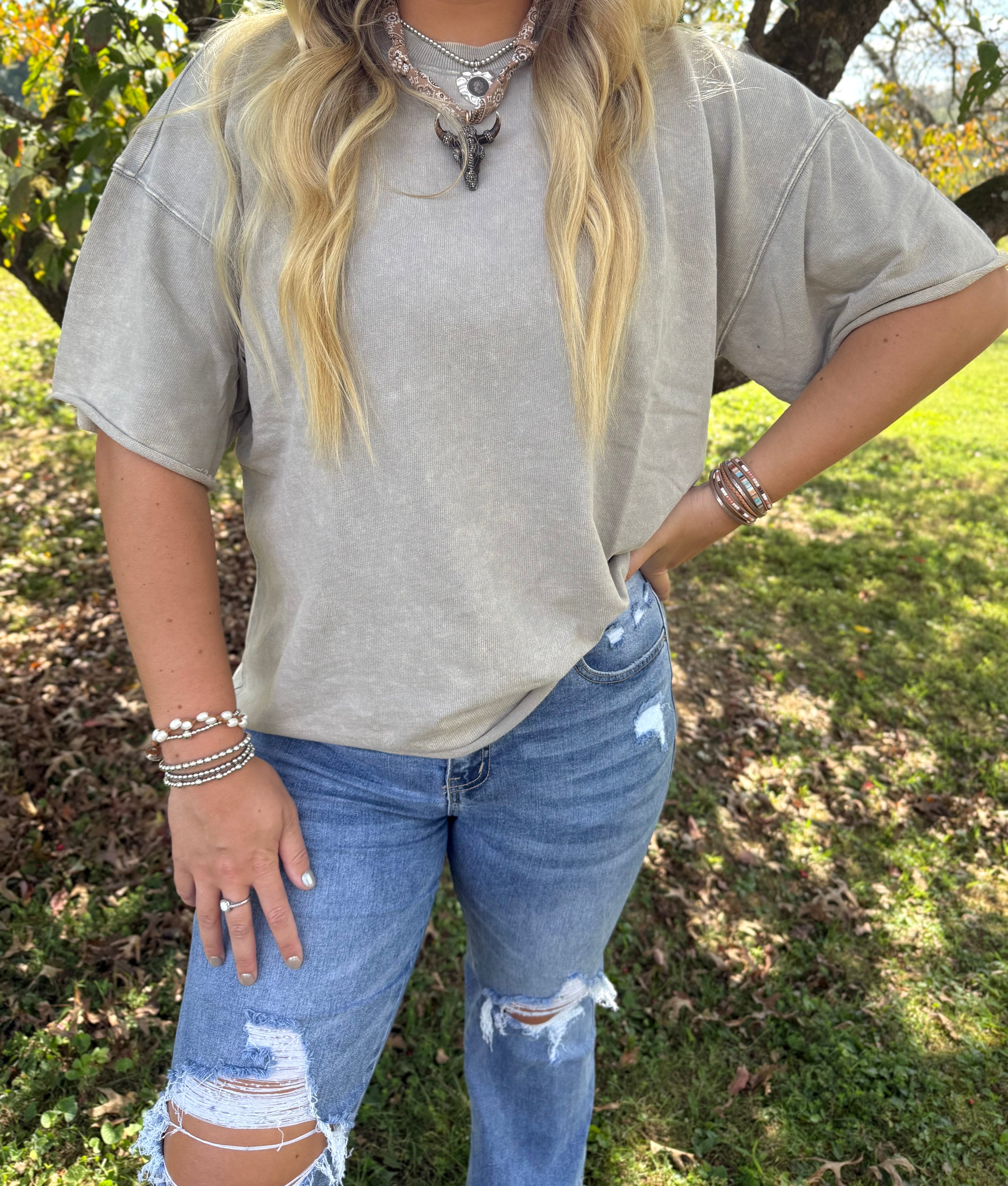 Zenana Oversized Wide Sleeve Tee