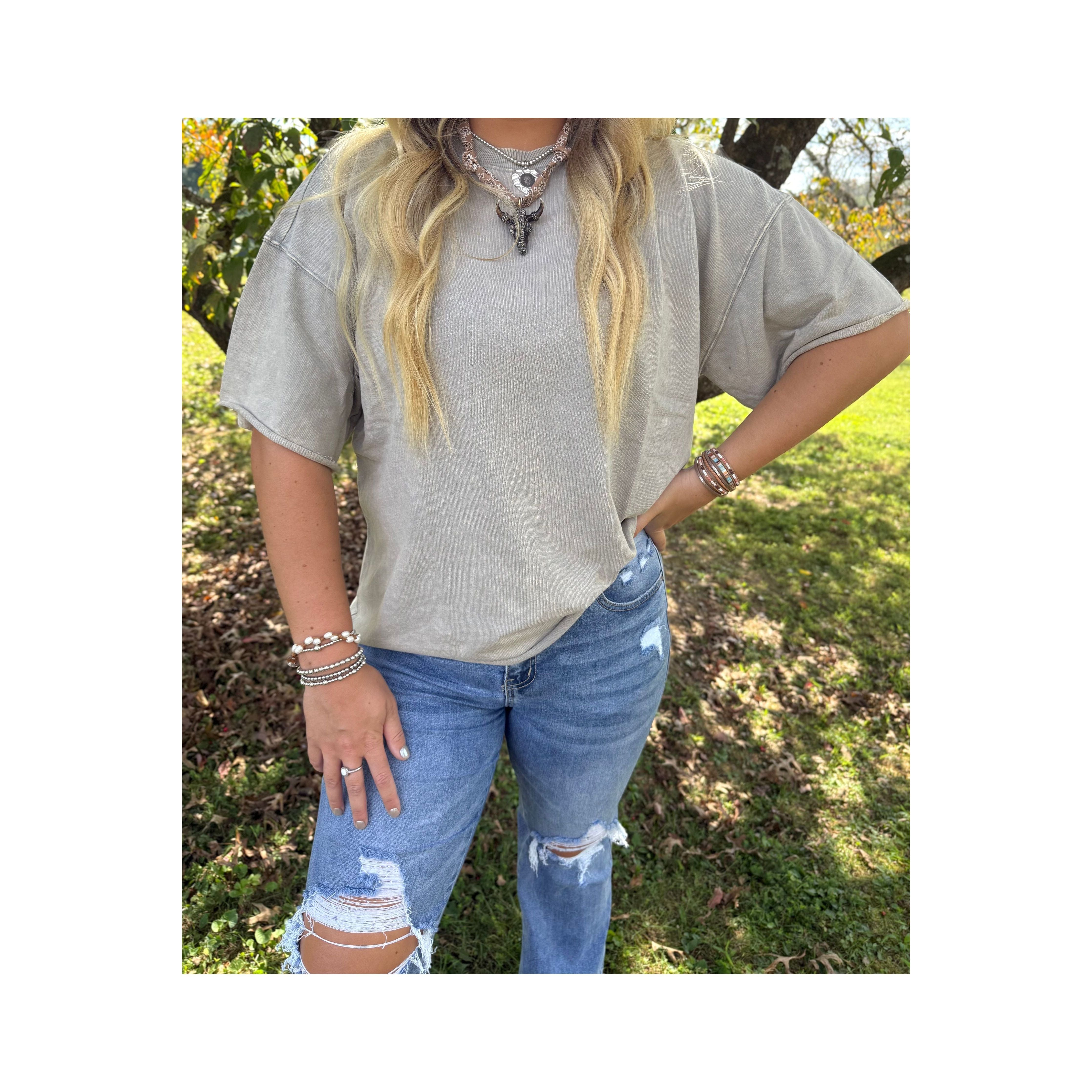 Zenana Oversized Wide Sleeve Tee