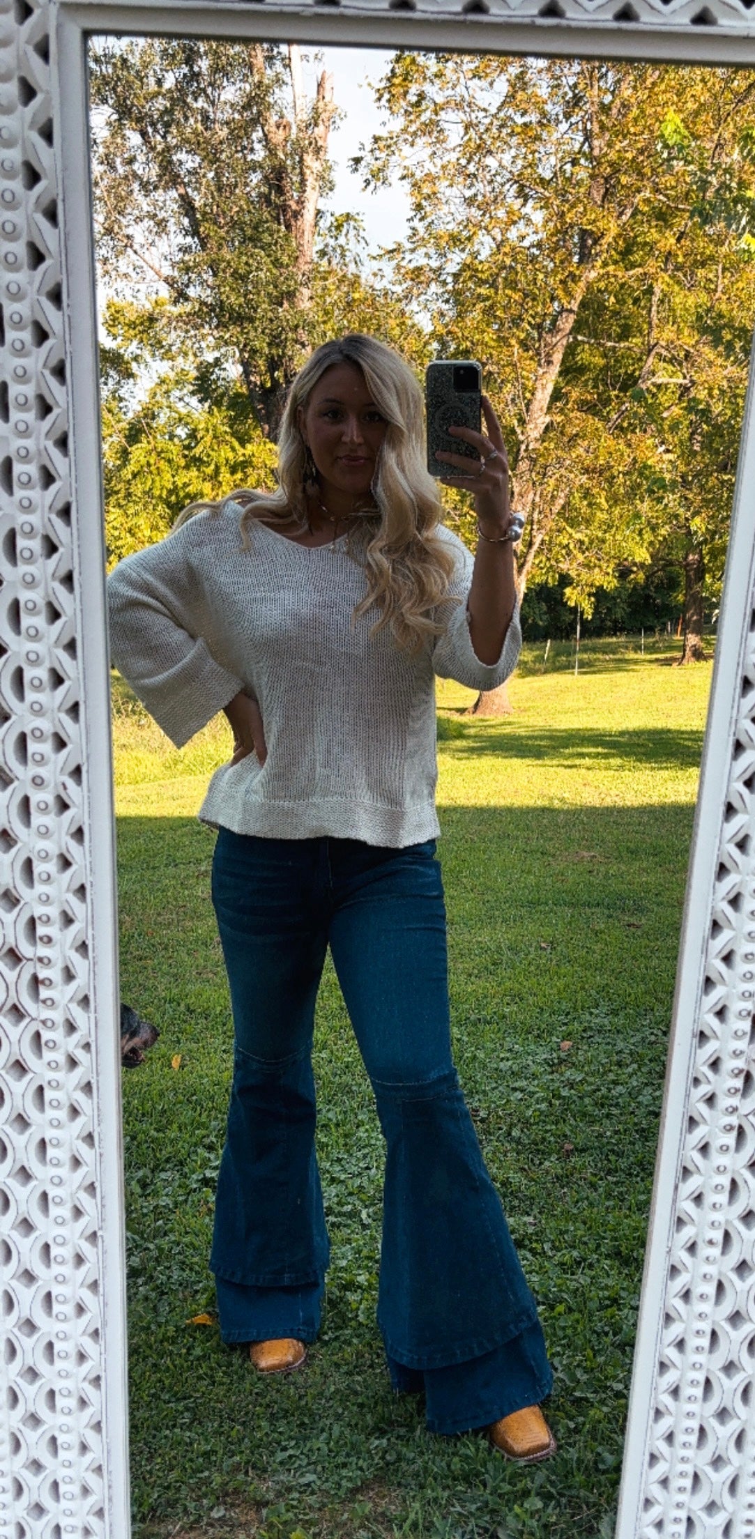 Keeping Cozy White Sweater