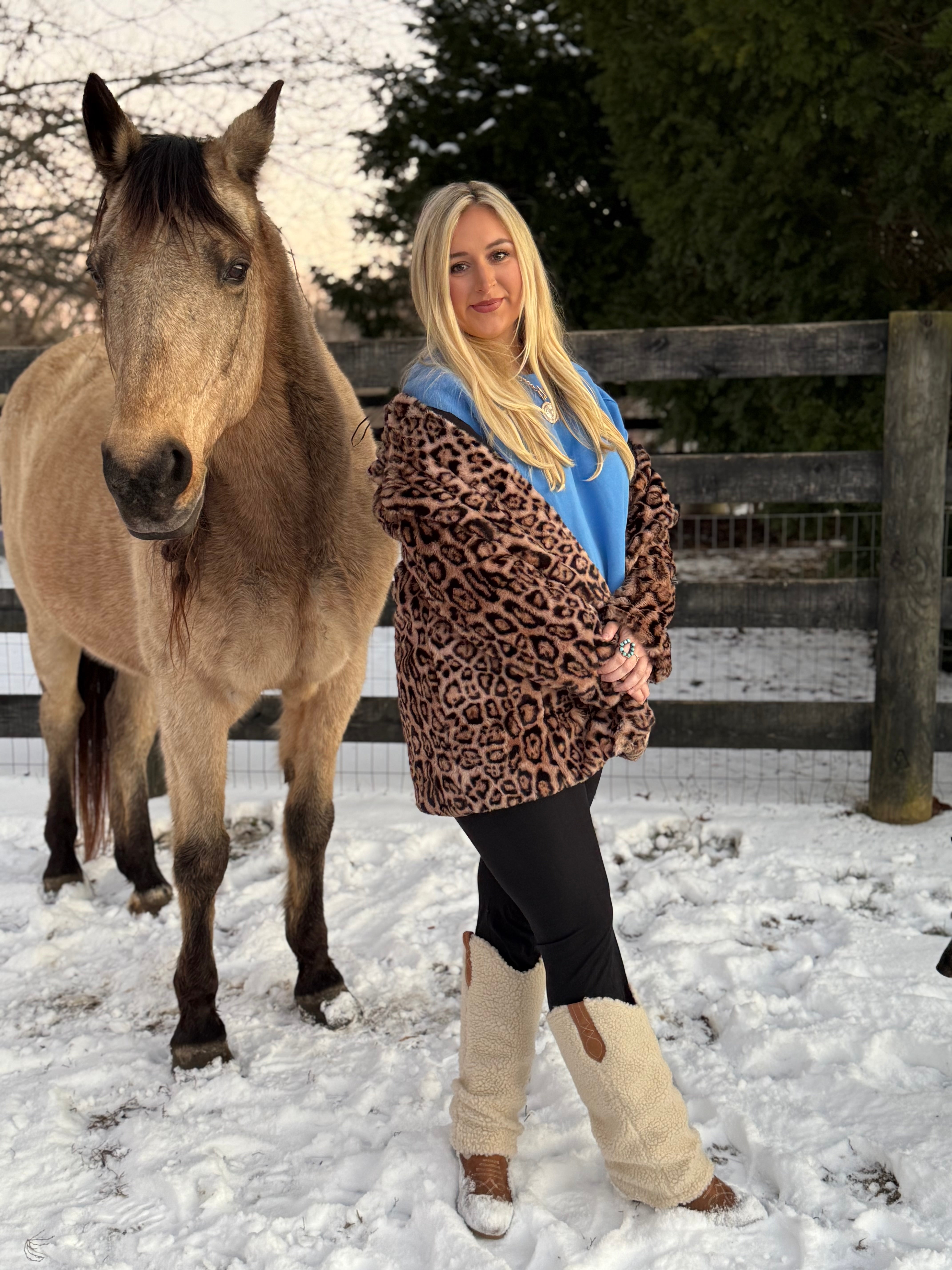 Leopard Faux Fur Jacket