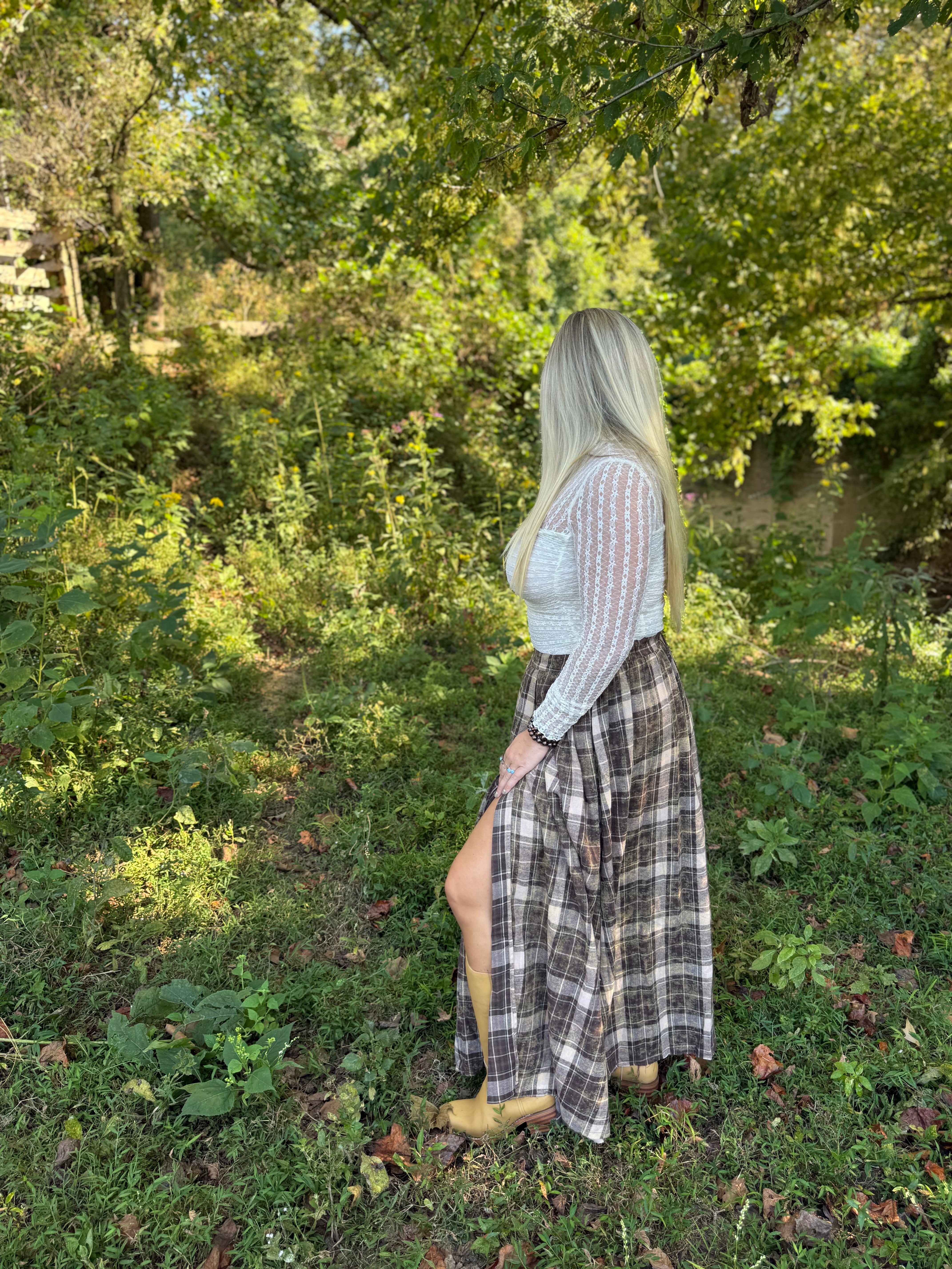 Prairie Days Flannel Maxi Skirt
