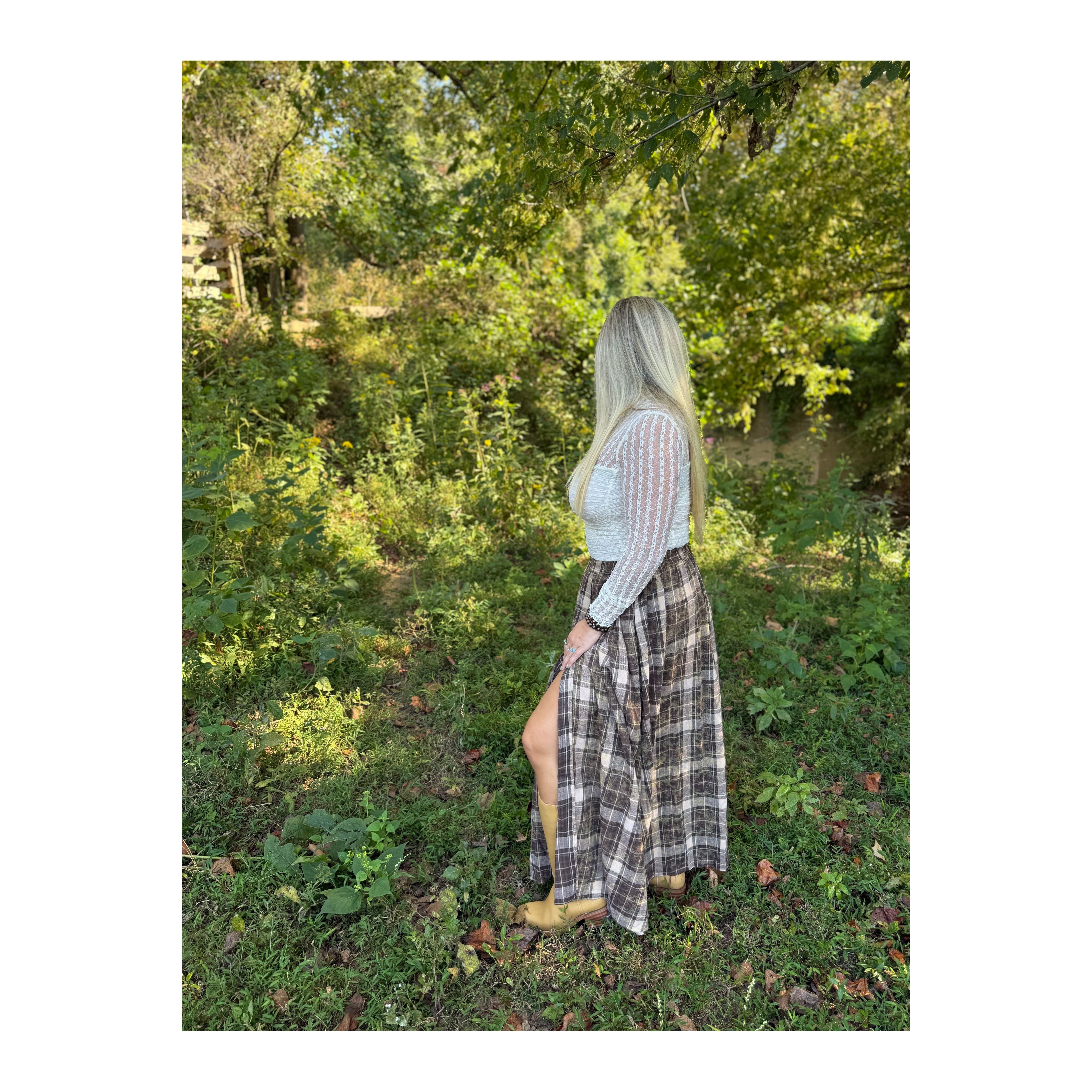 Prairie Days Flannel Maxi Skirt