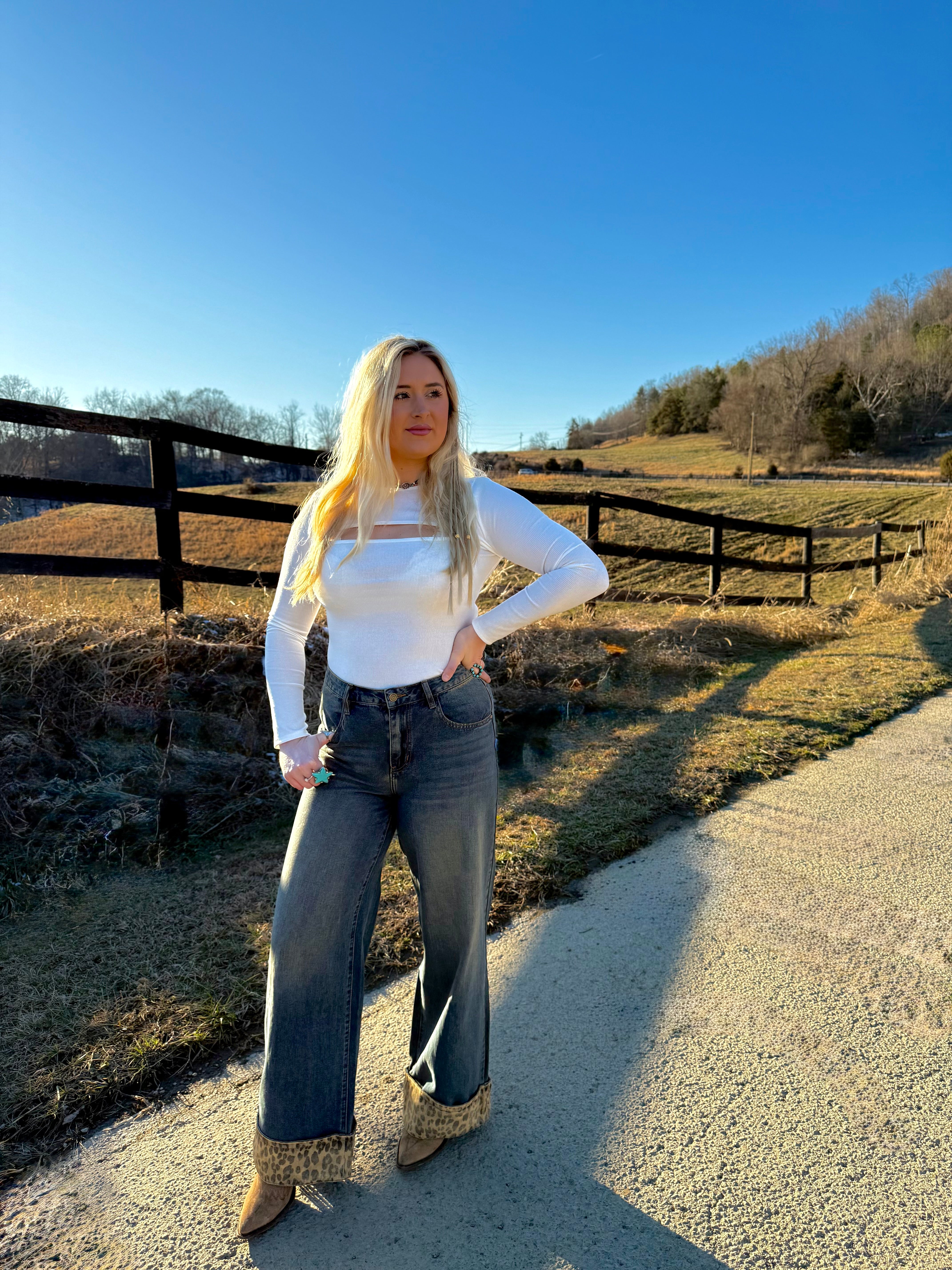 Cheetah Cuff Jean