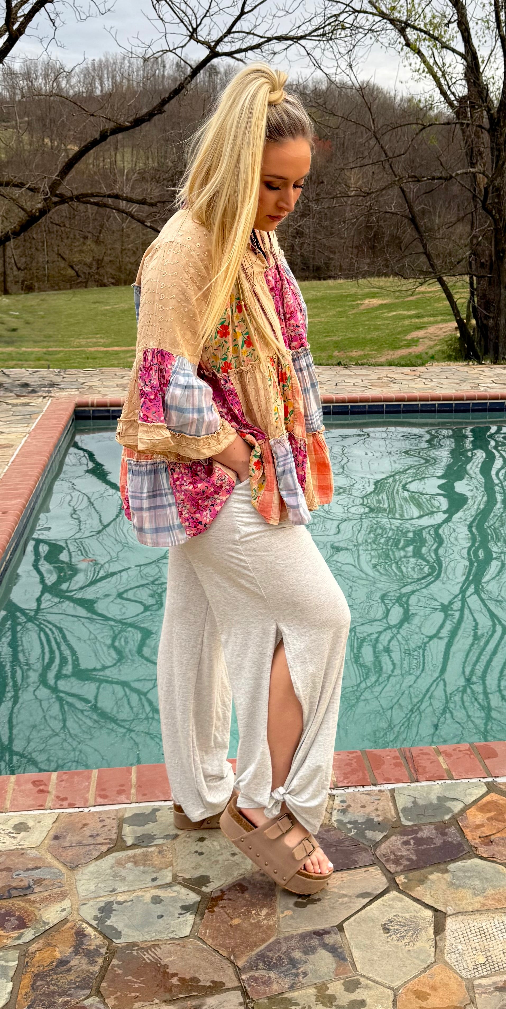 Casual Chic Split Side Tied Pant