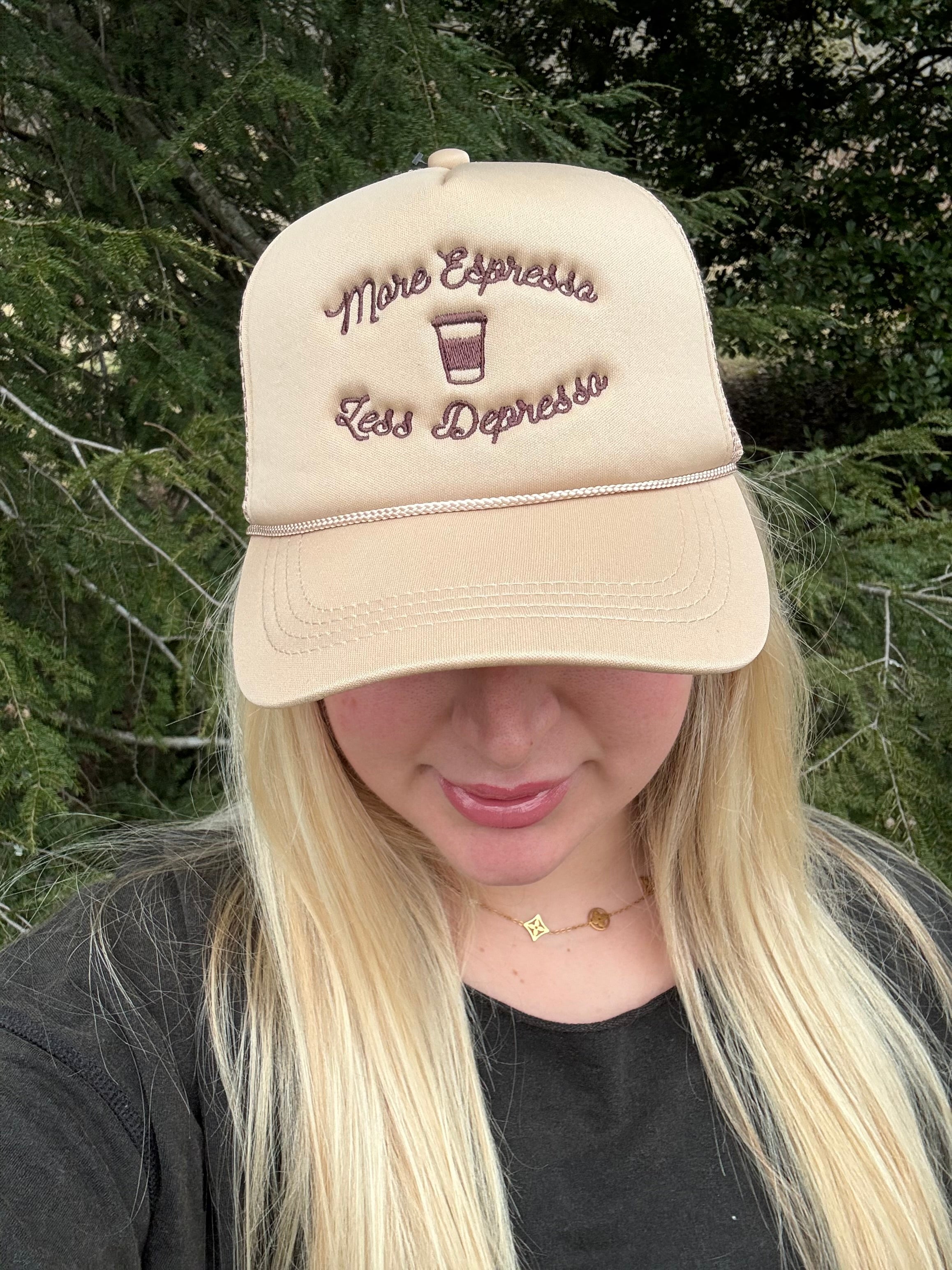 More Espresso Less Depresso Cap