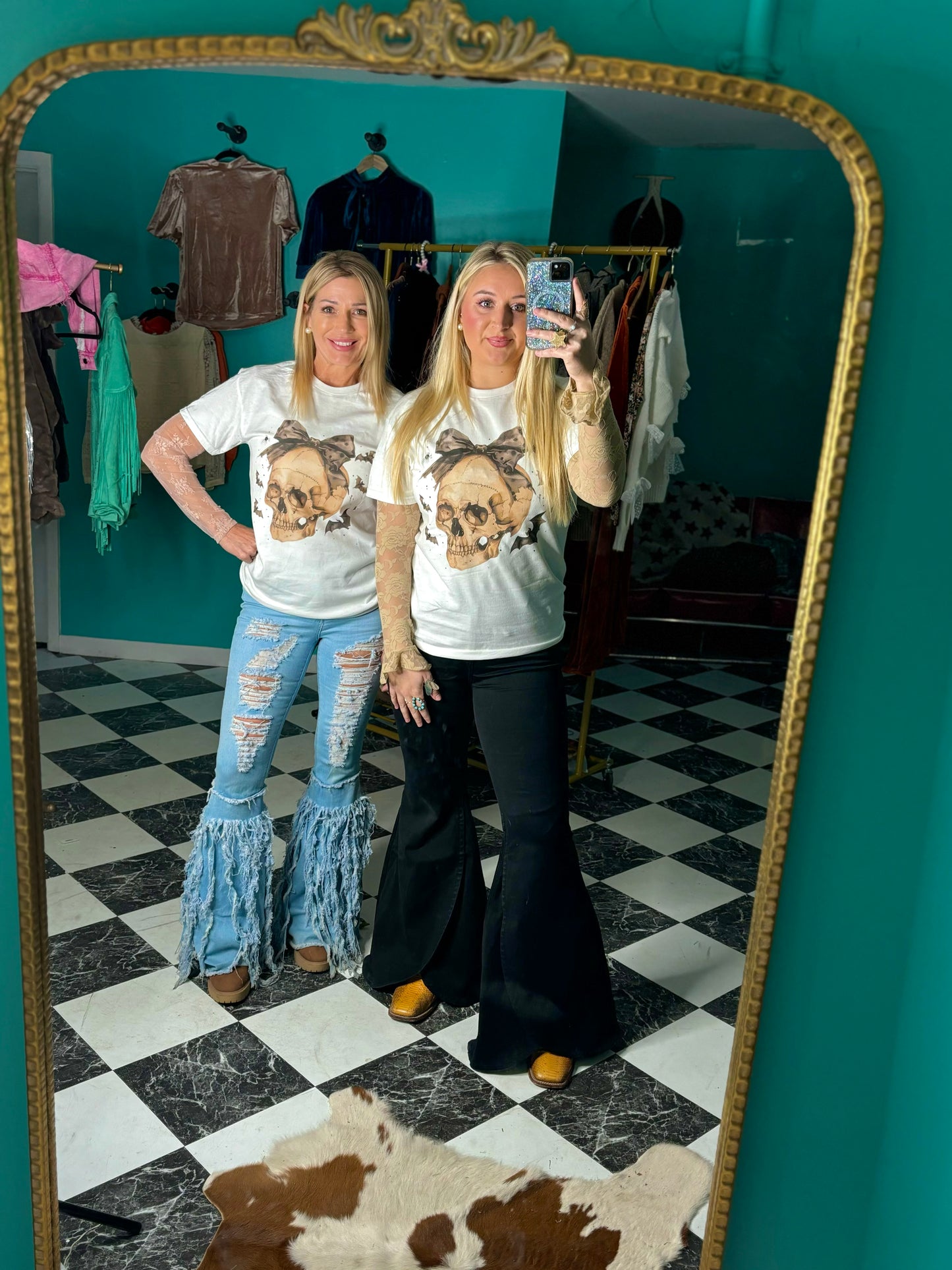 Skull Bat Halloween Tee