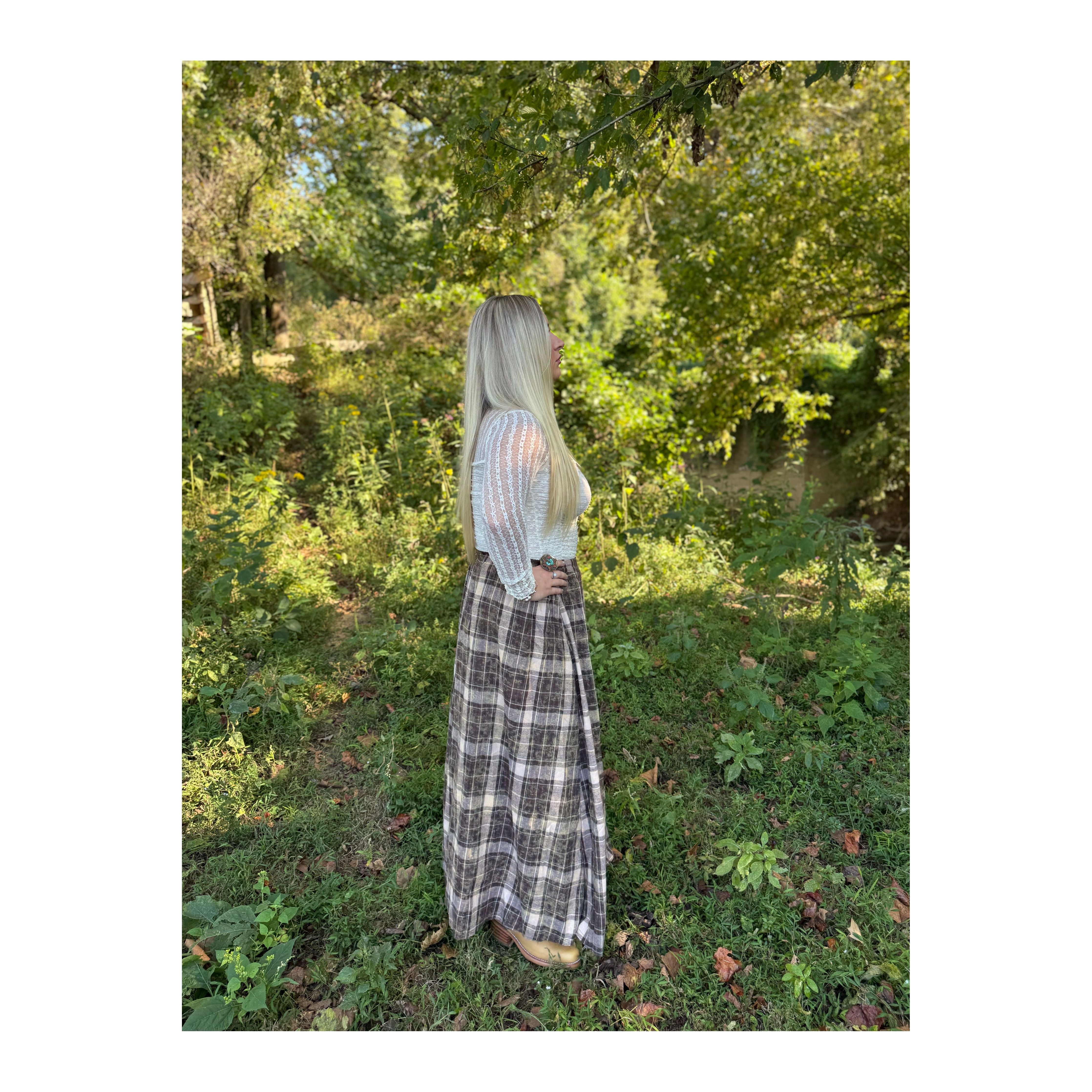 Prairie Days Flannel Maxi Skirt