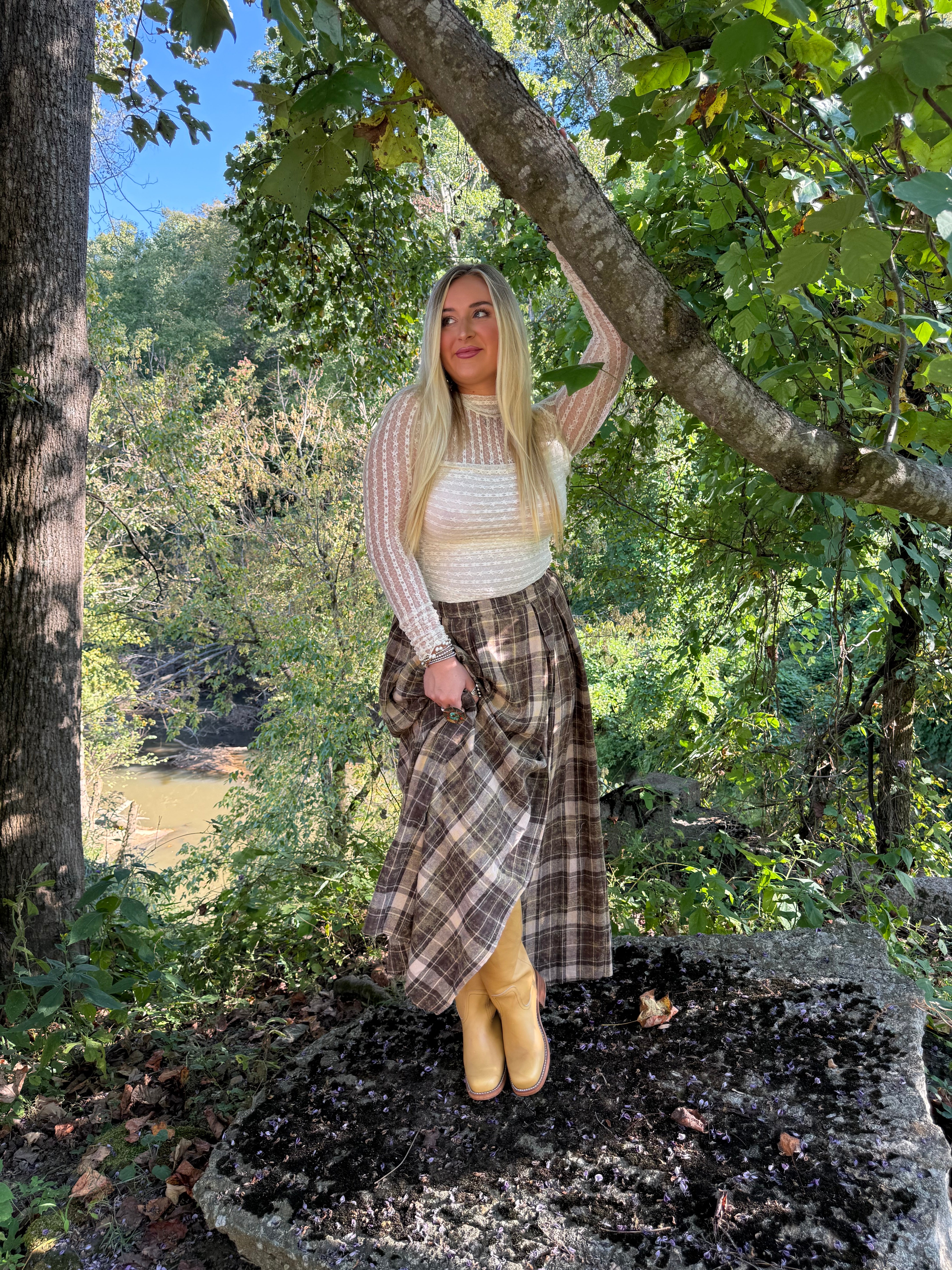Prairie Days Flannel Maxi Skirt