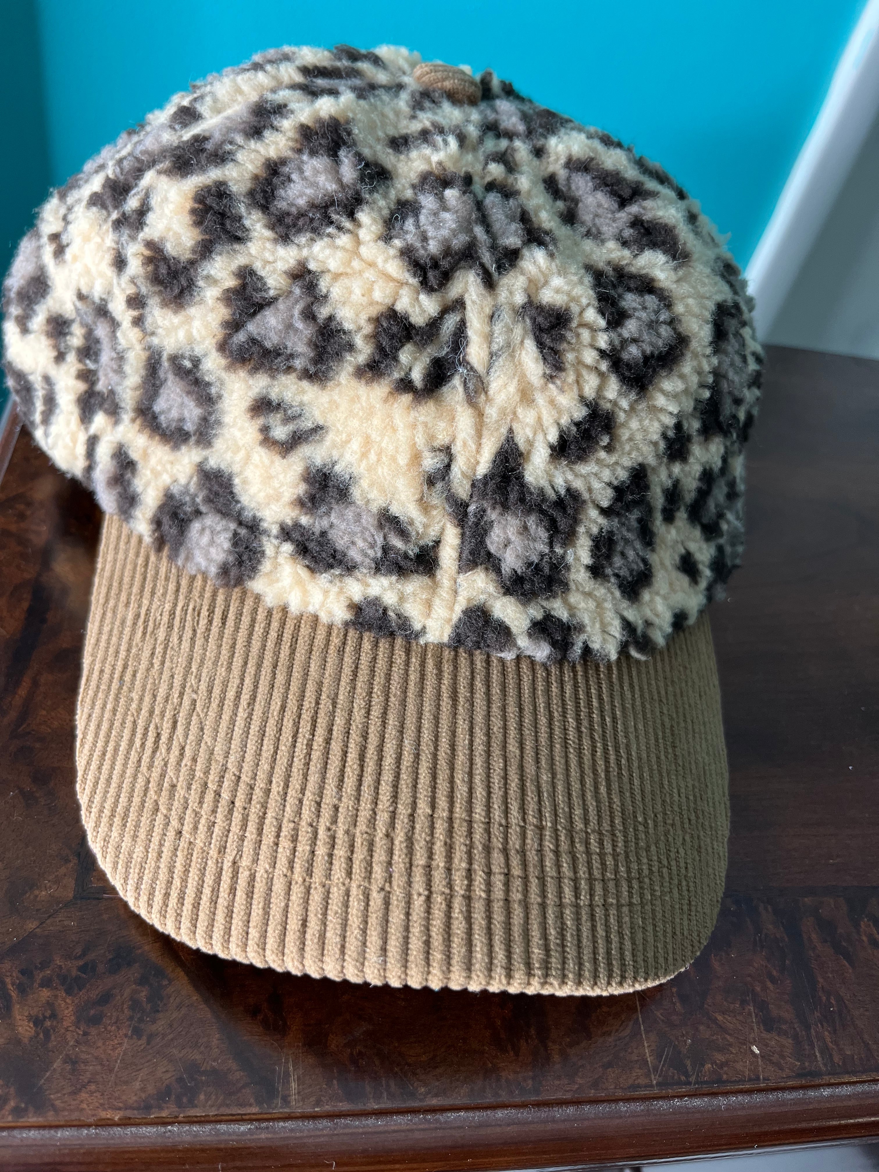 Corduroy Cheetah Hat