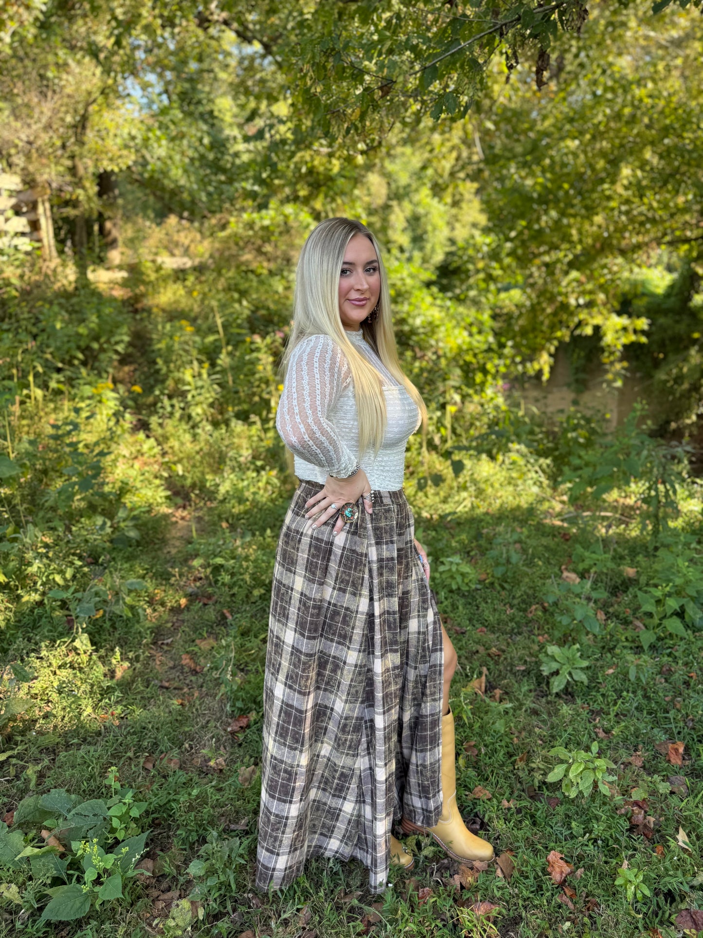Prairie Days Flannel Maxi Skirt
