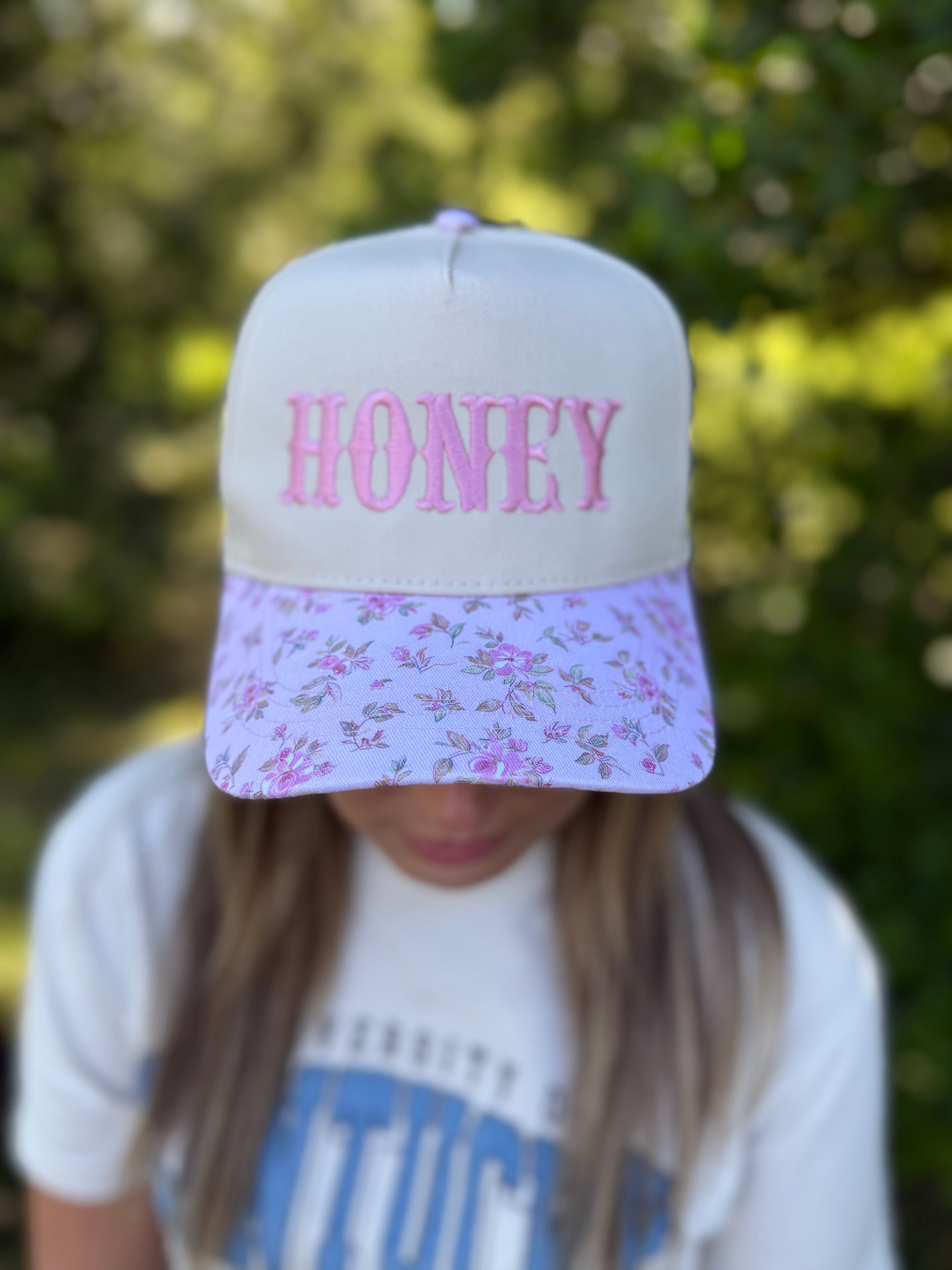 HONEY Floral Pink Hat