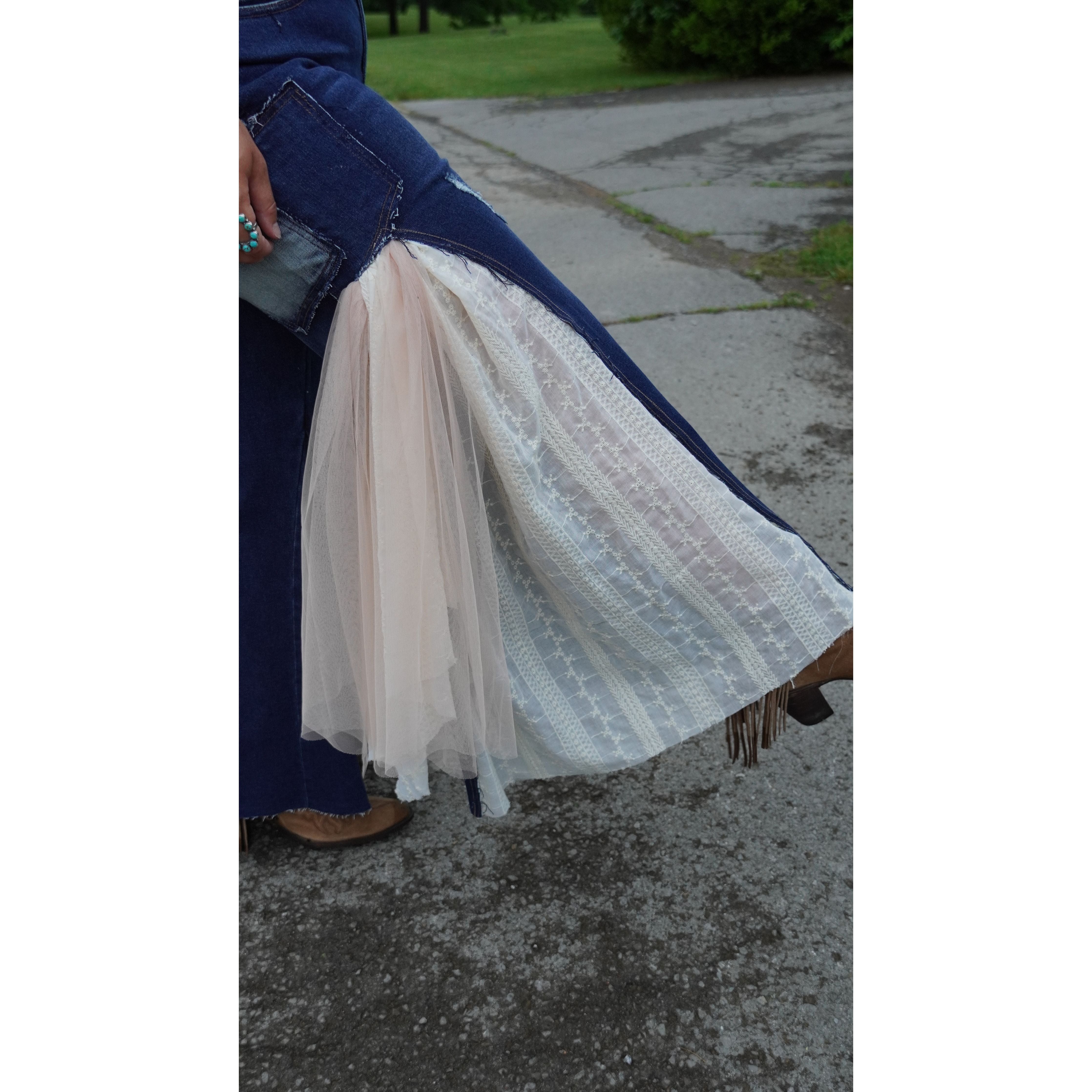 Layered Lace Bell-bottoms