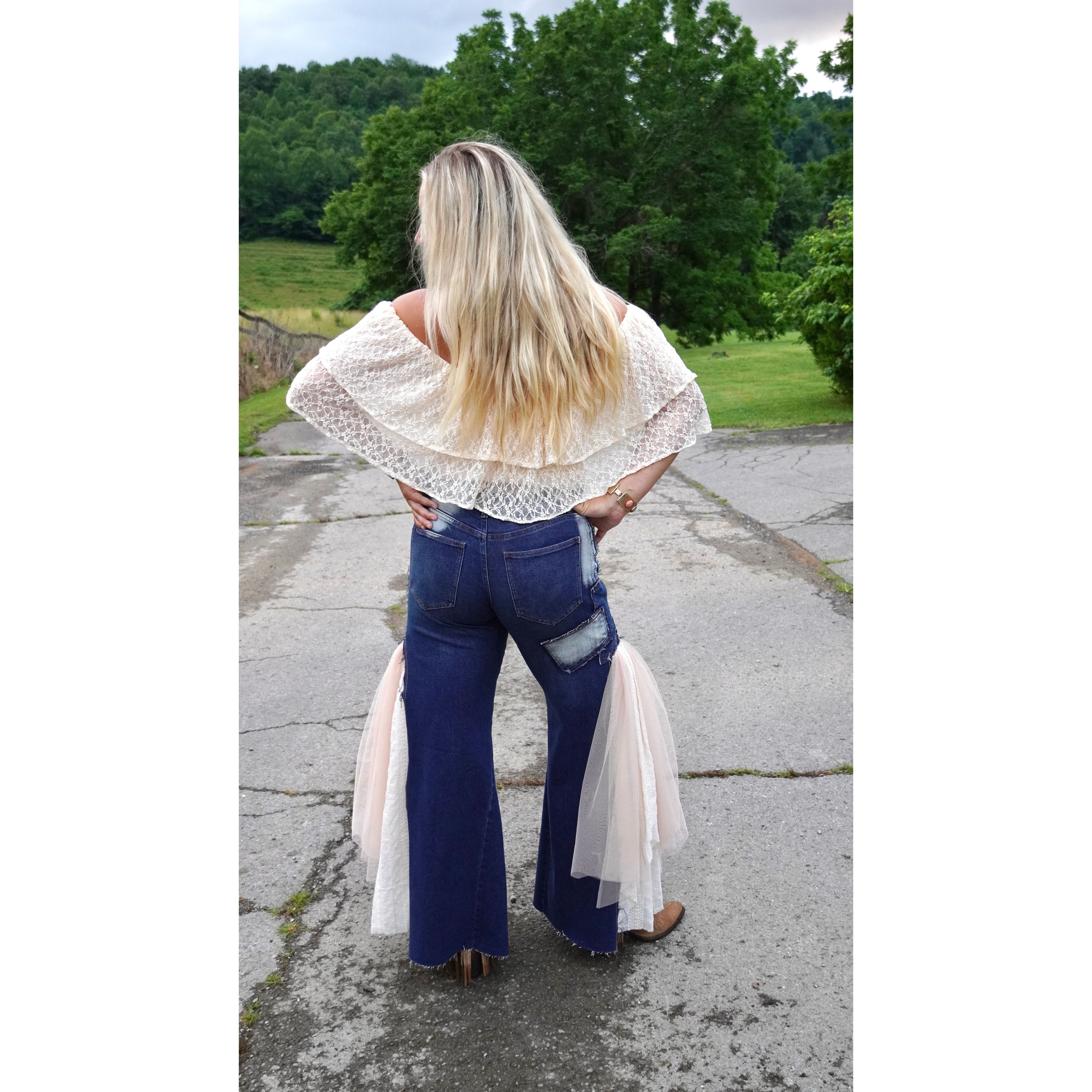 Layered Lace Bell-bottoms