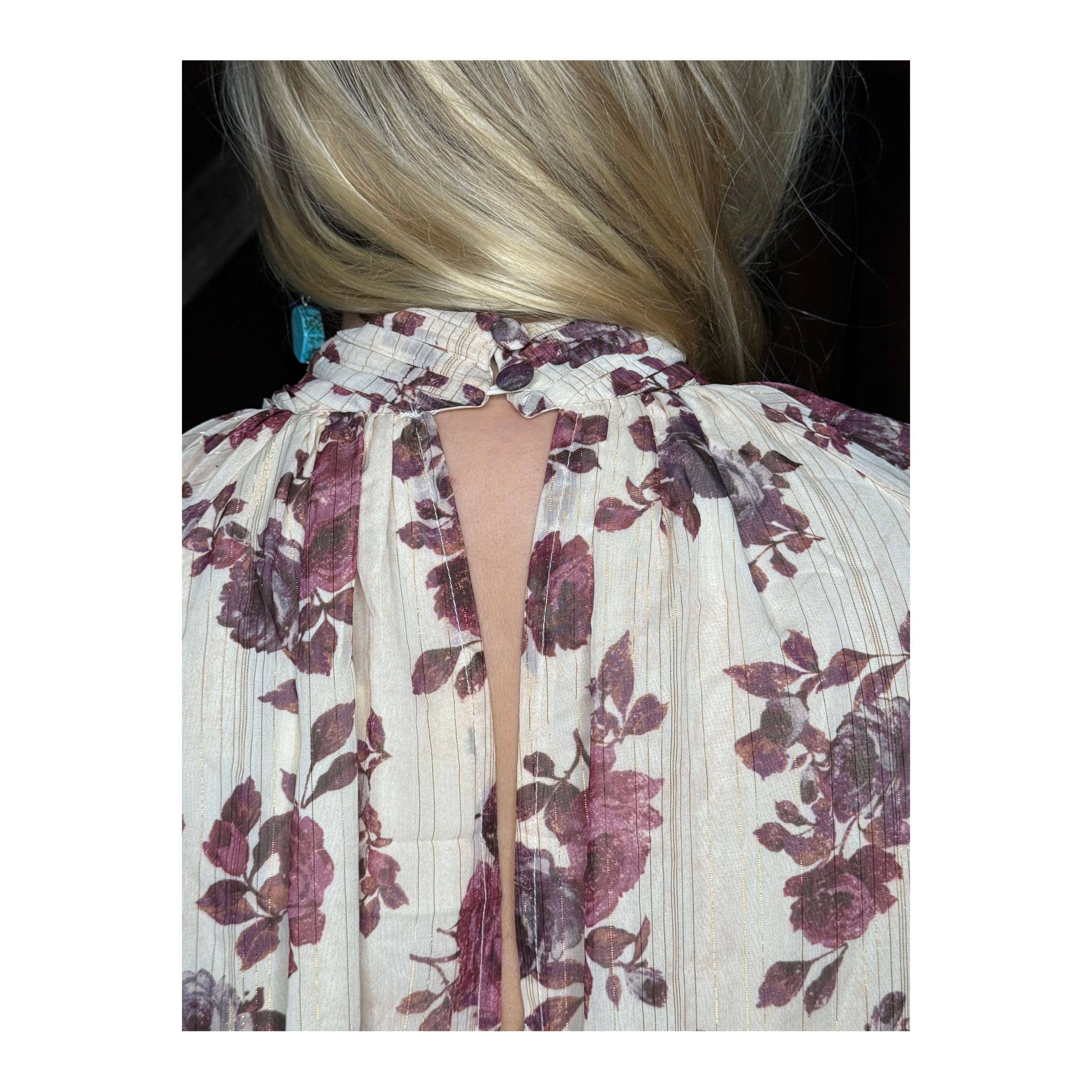 Vintage Floral Chiffon Romper