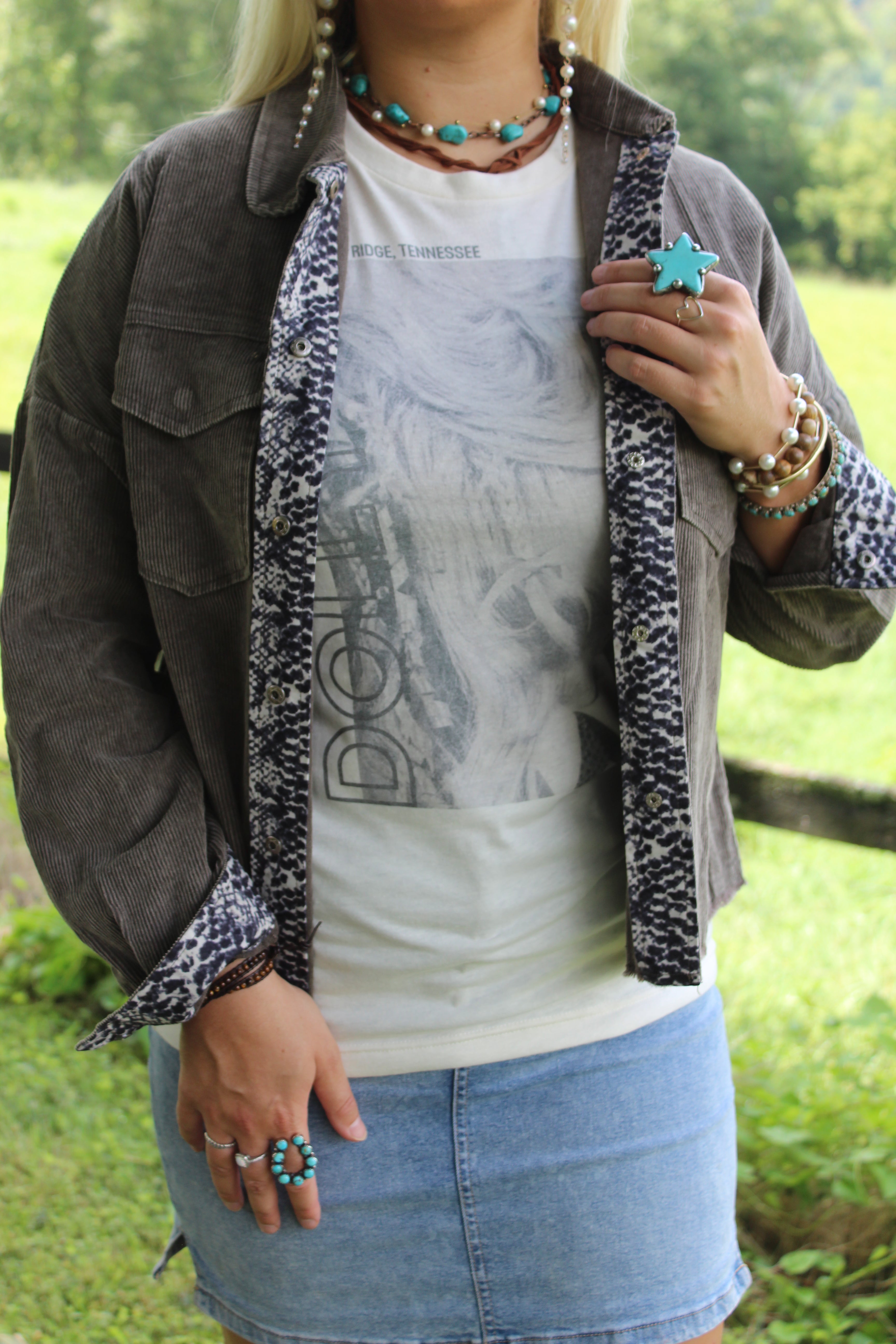 Snakeskin Corduroy Jacket