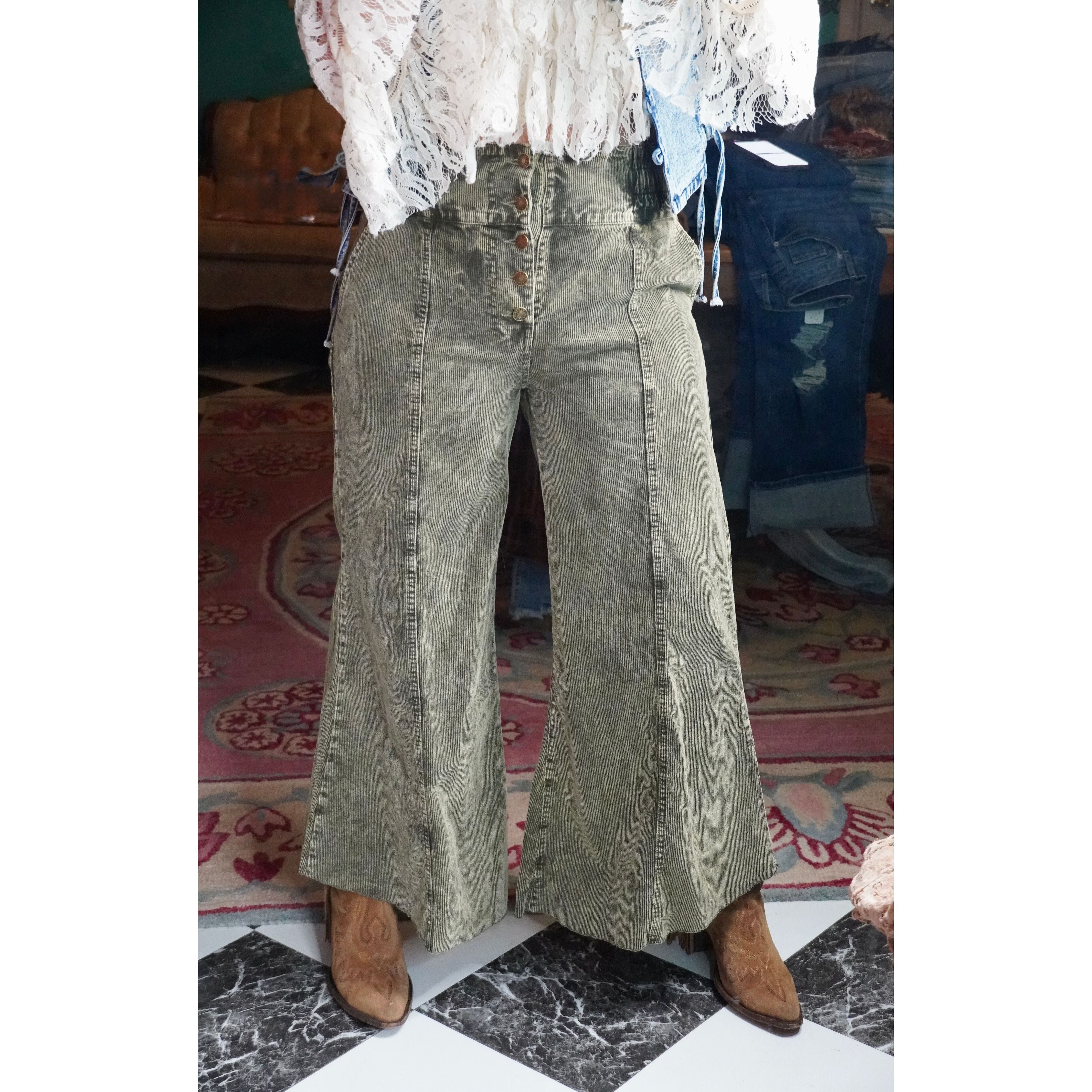 Olive Green Corduroy Pants