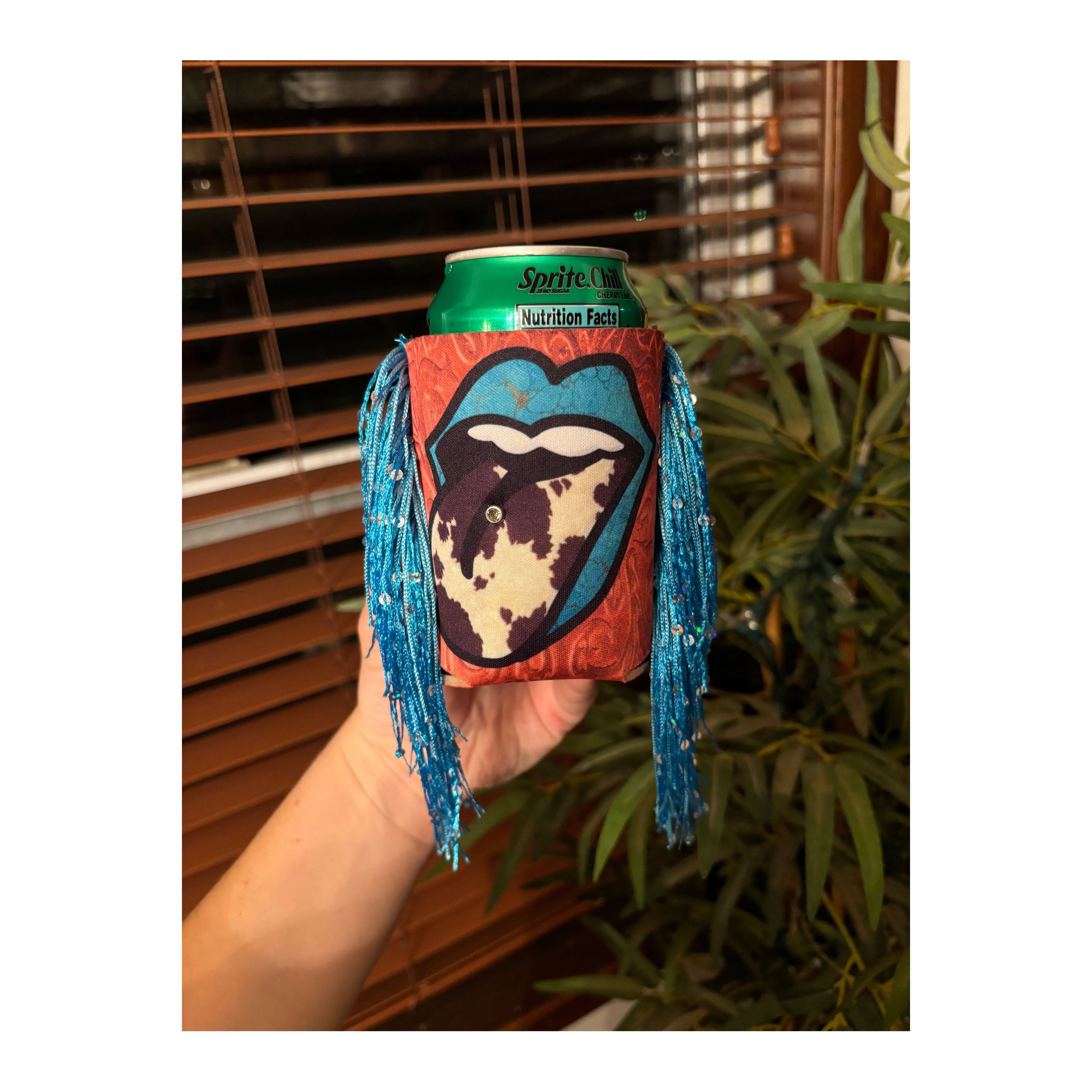 Tongue Fringe Koozie