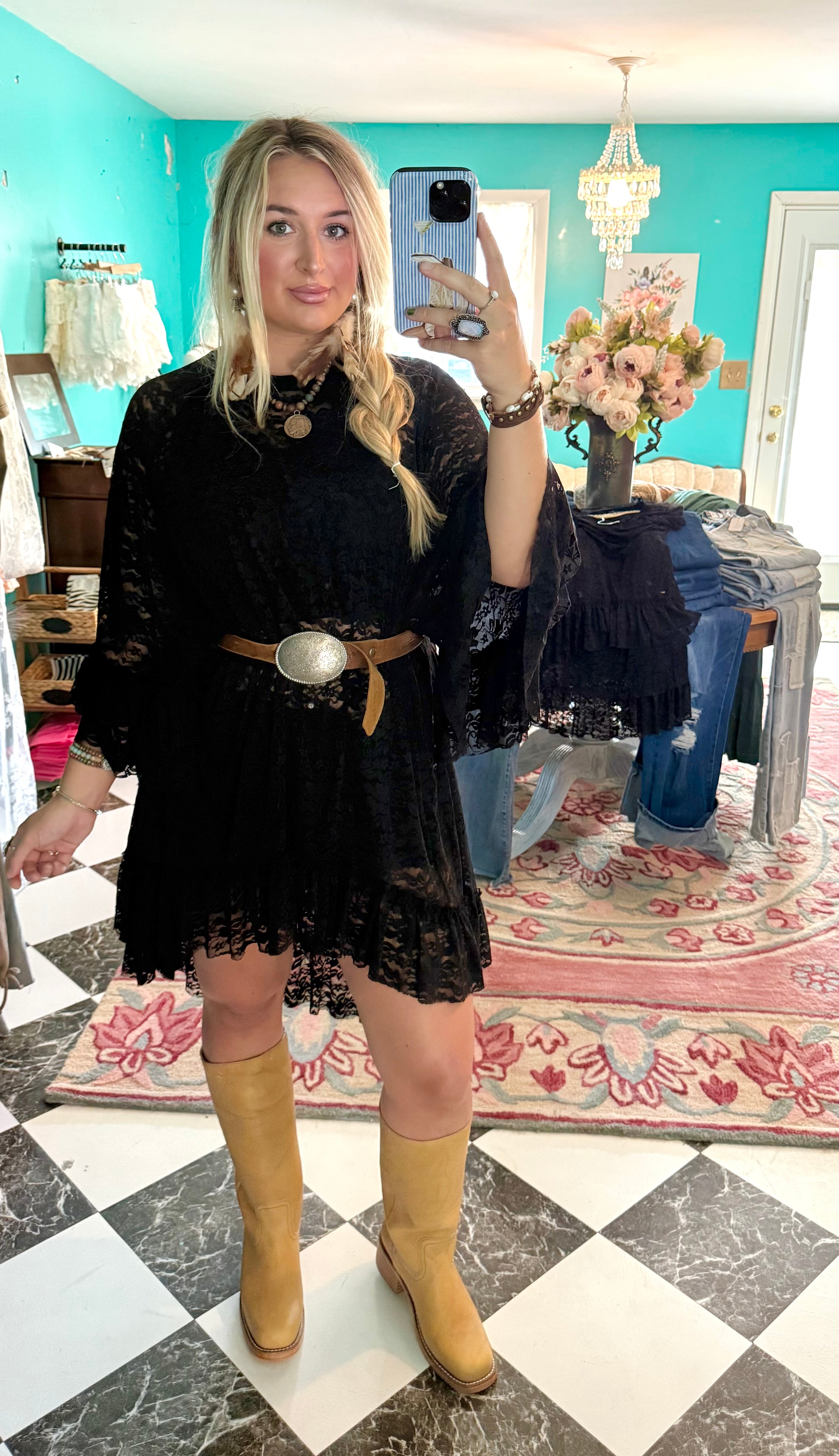 Wild At Heart Black Lace Top