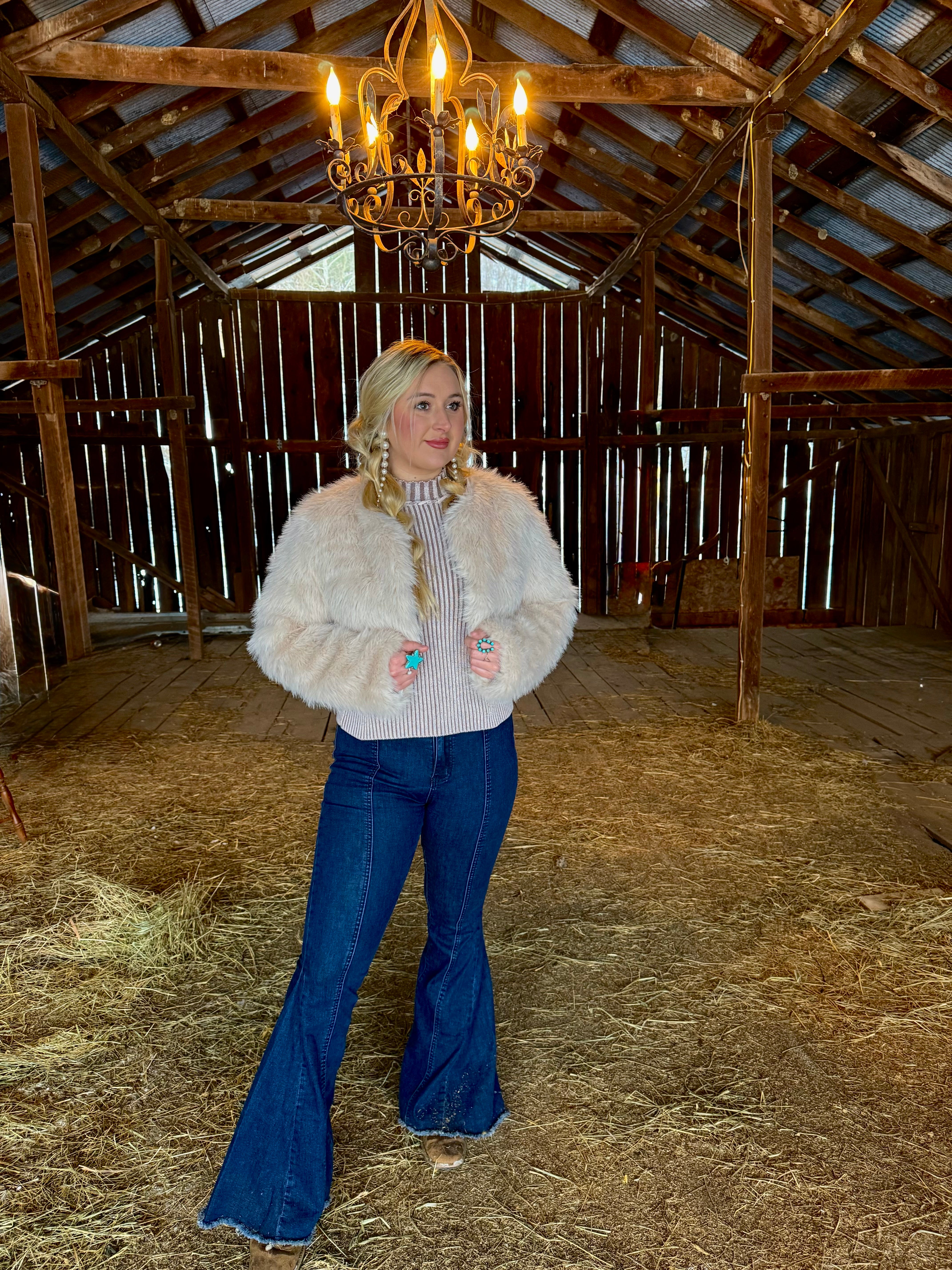 Aspen Cream Faux Fur Coat
