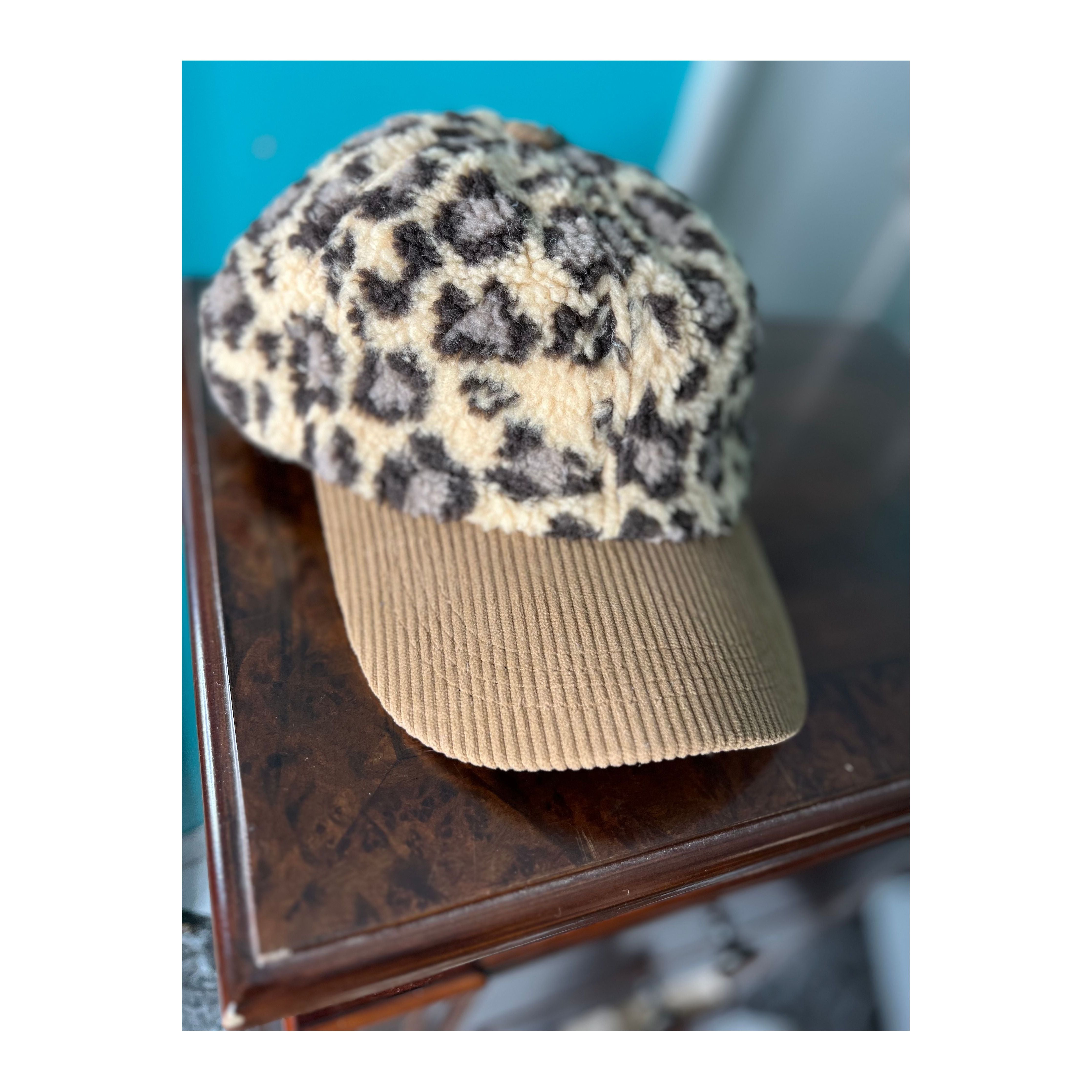 Corduroy Cheetah Hat