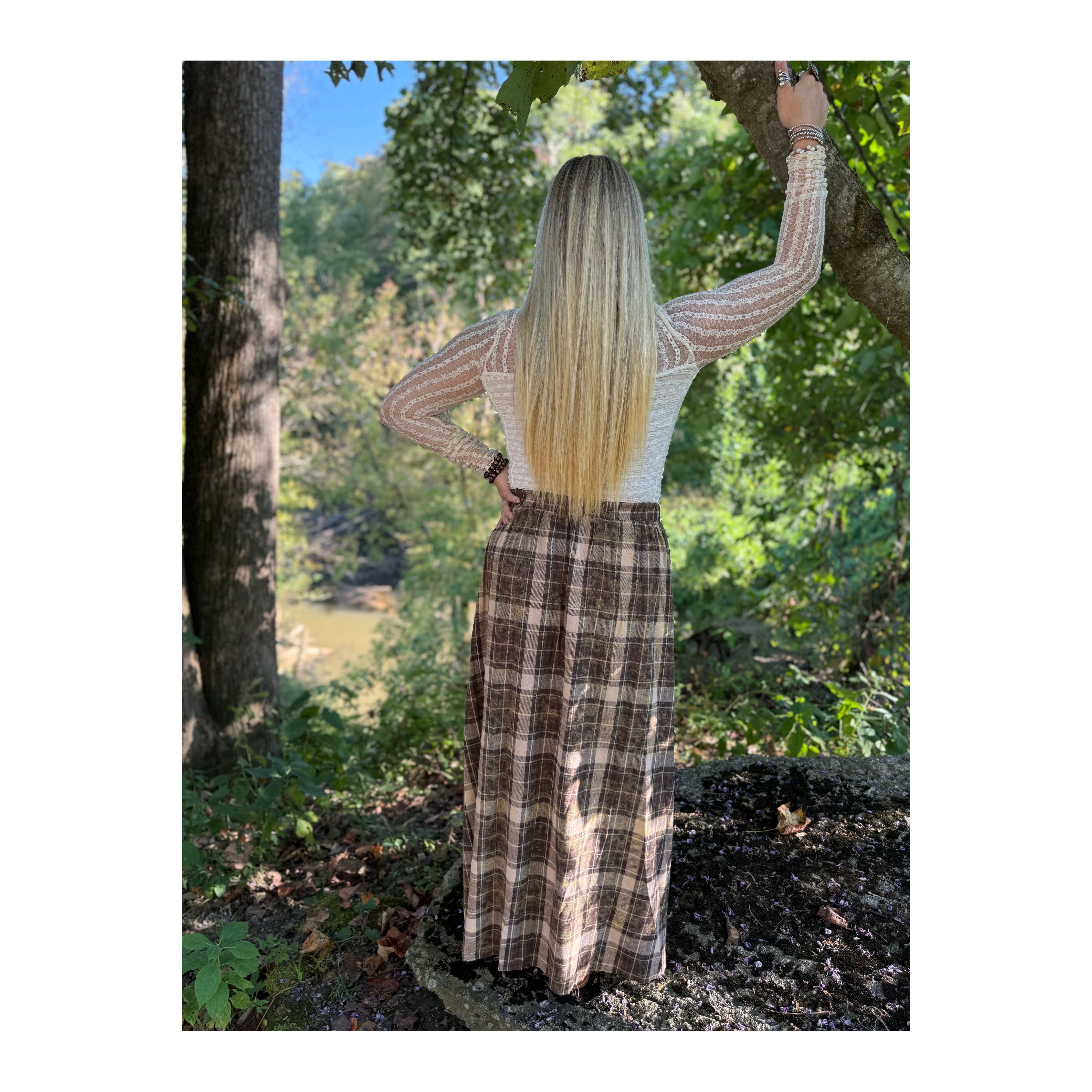 Prairie Days Flannel Maxi Skirt