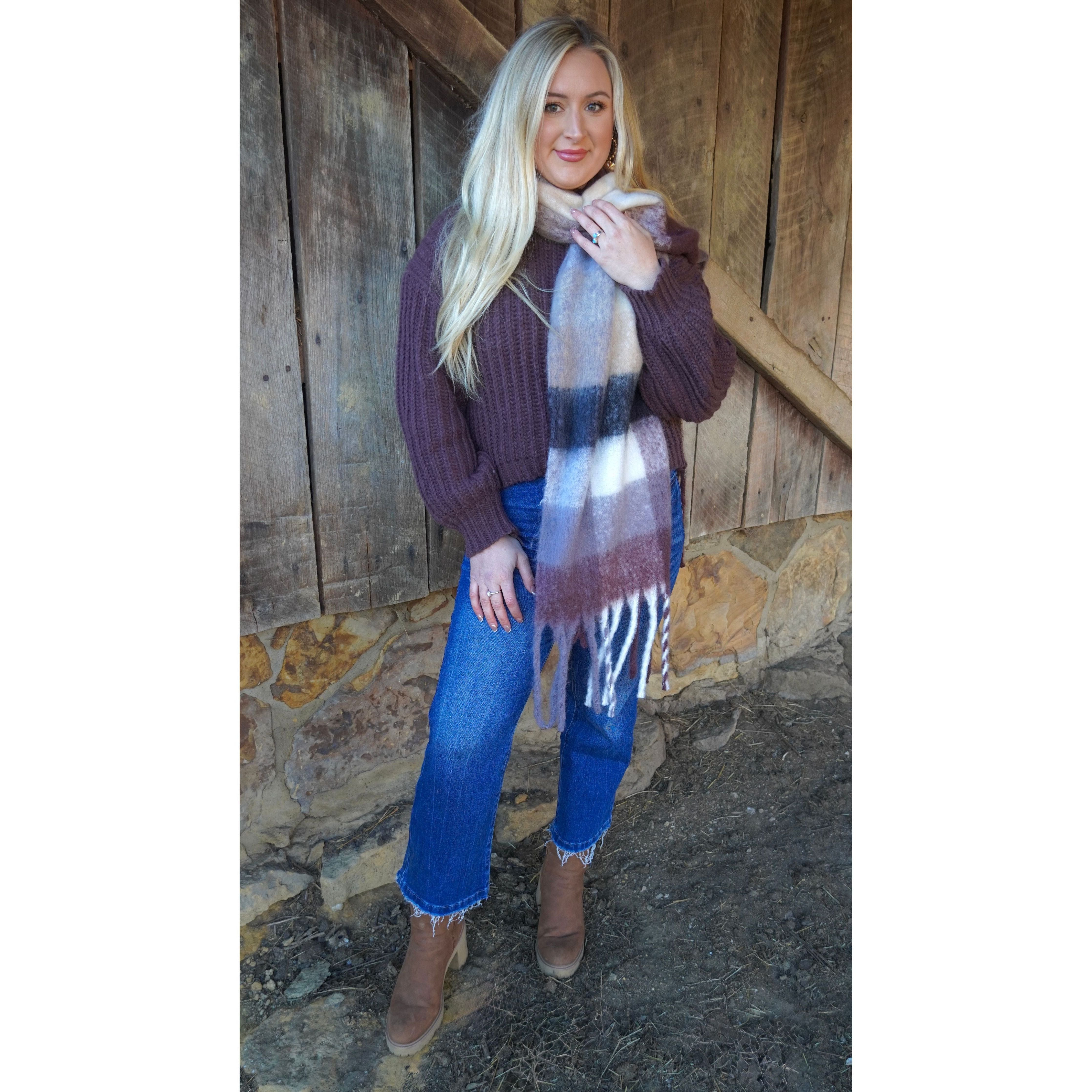 Flannel Striped Scarf