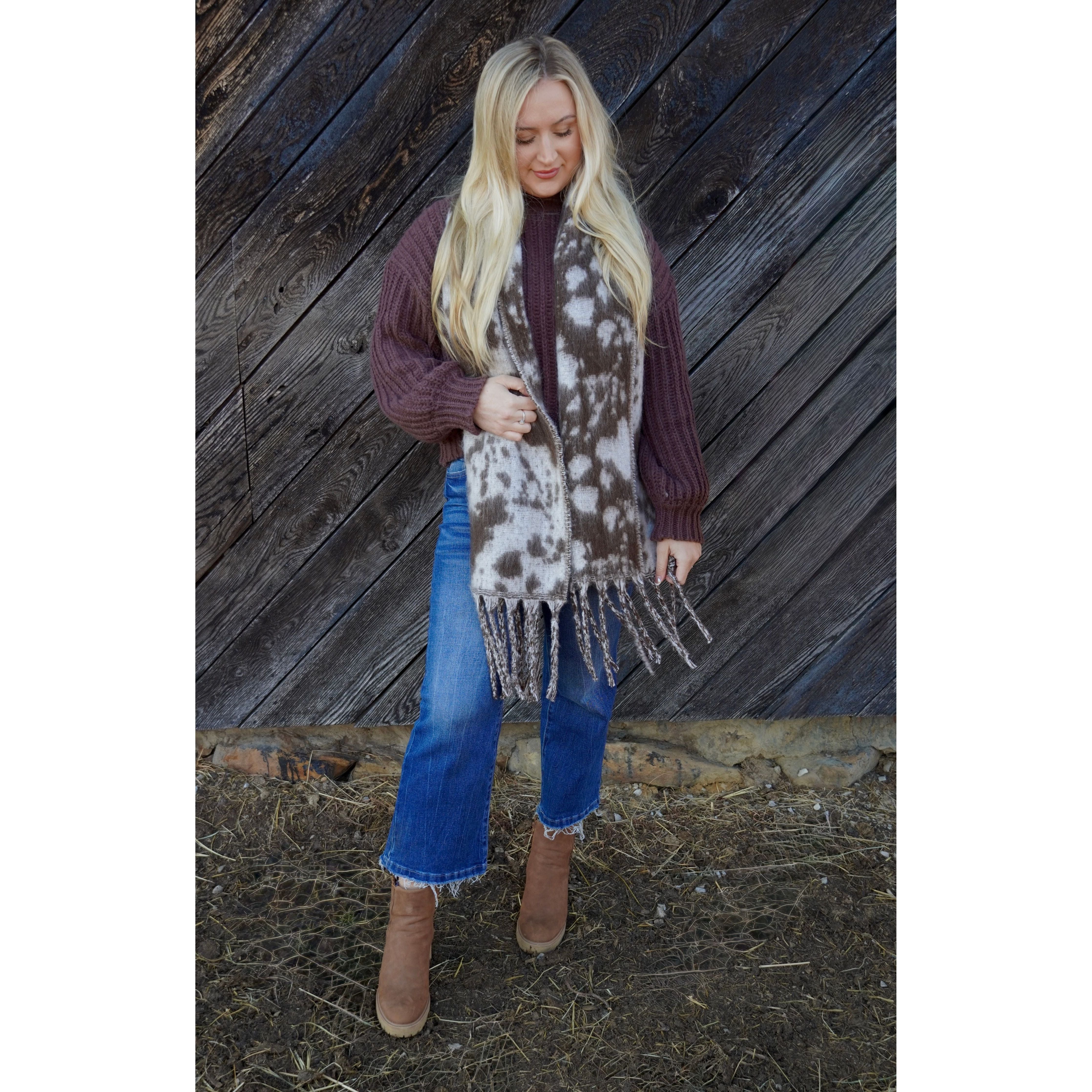 Cow Print Scarf