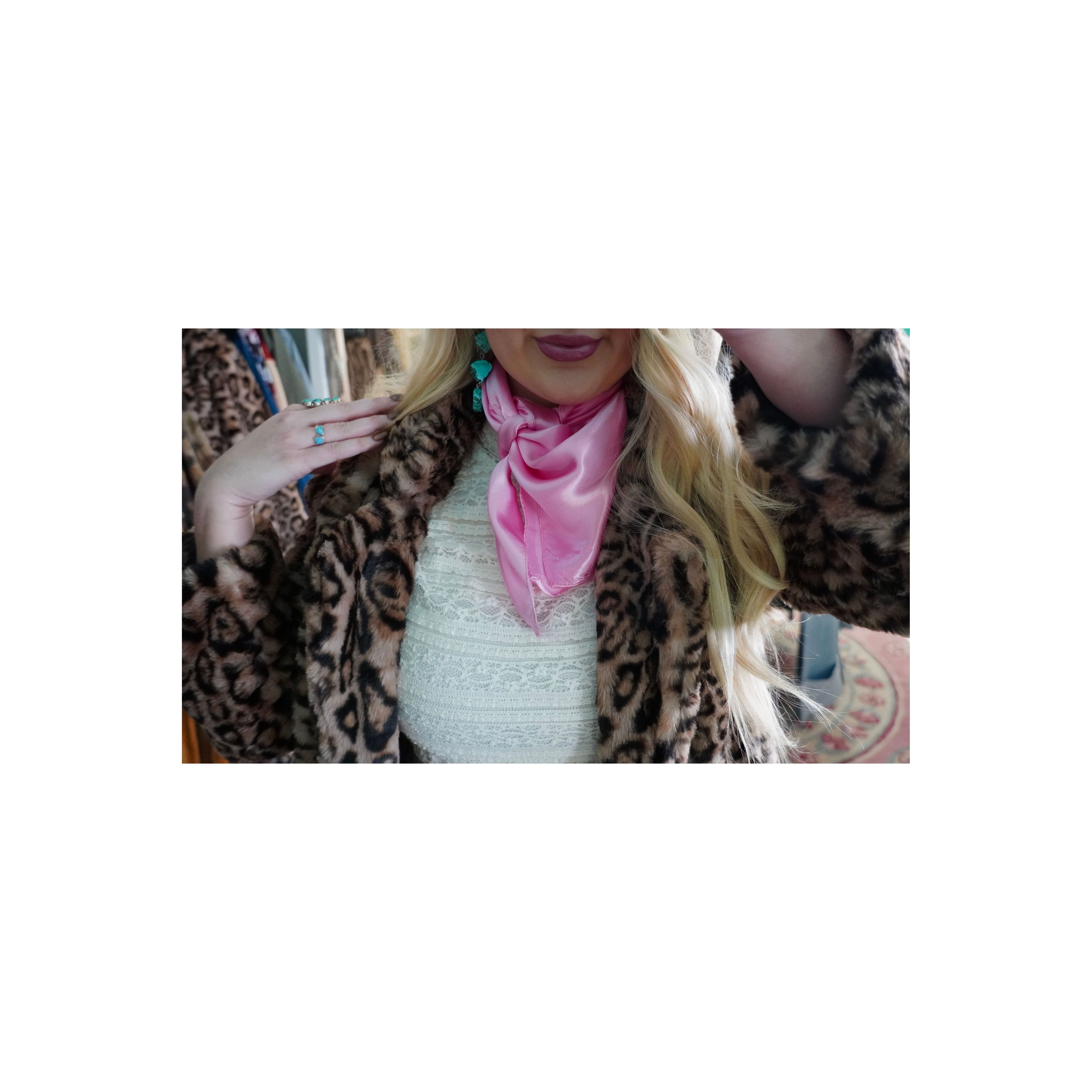 Baby Pink Satin Scarf