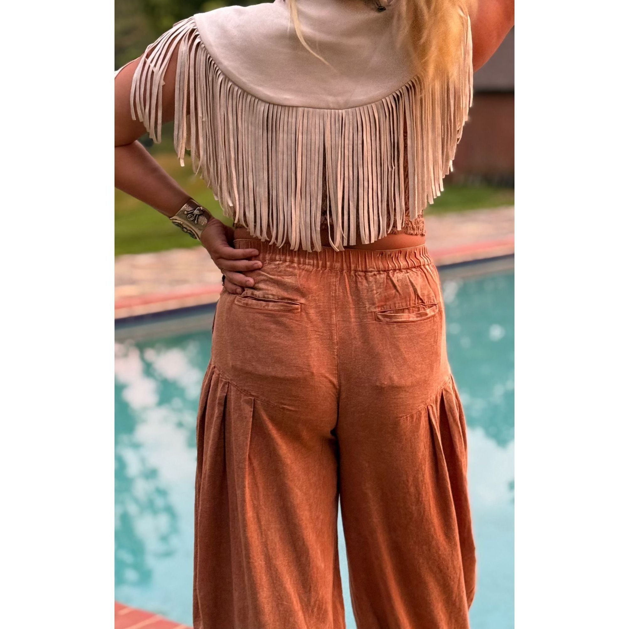 Country Fringe Suede Shawl