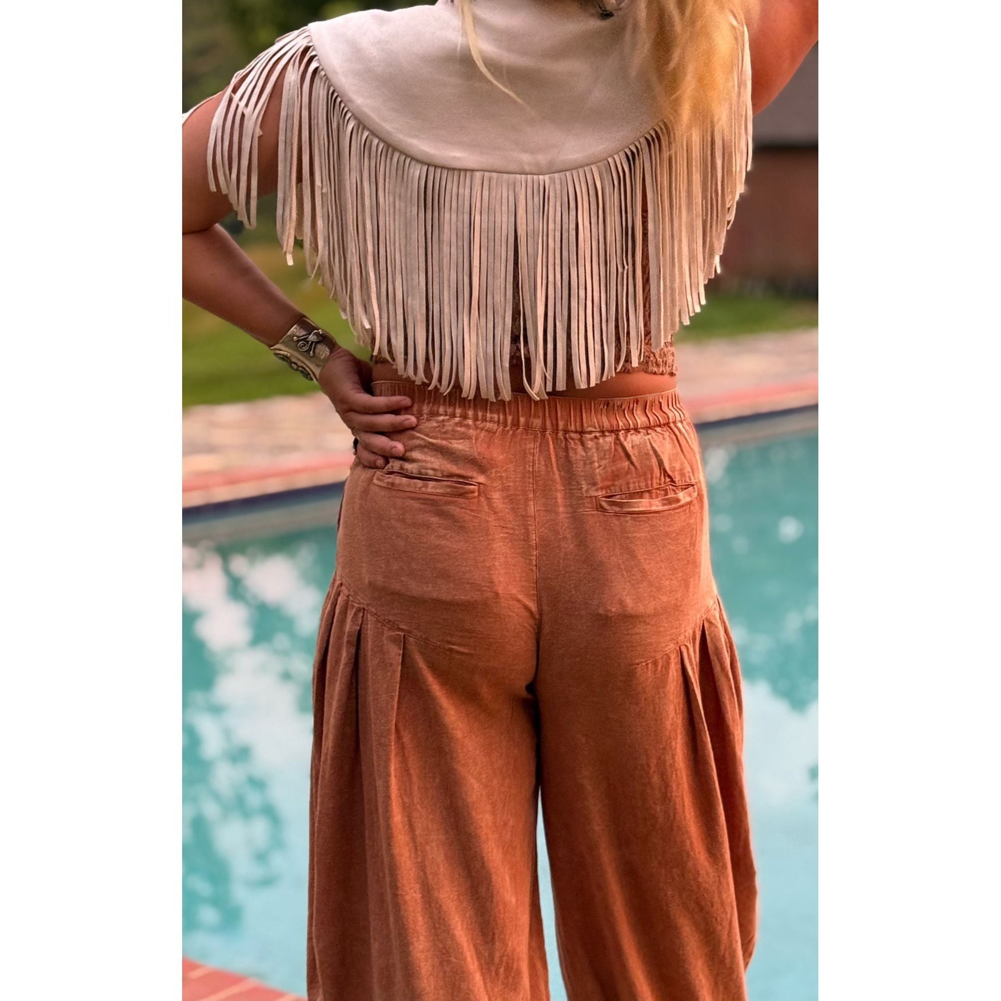 Country Fringe Suede Shawl