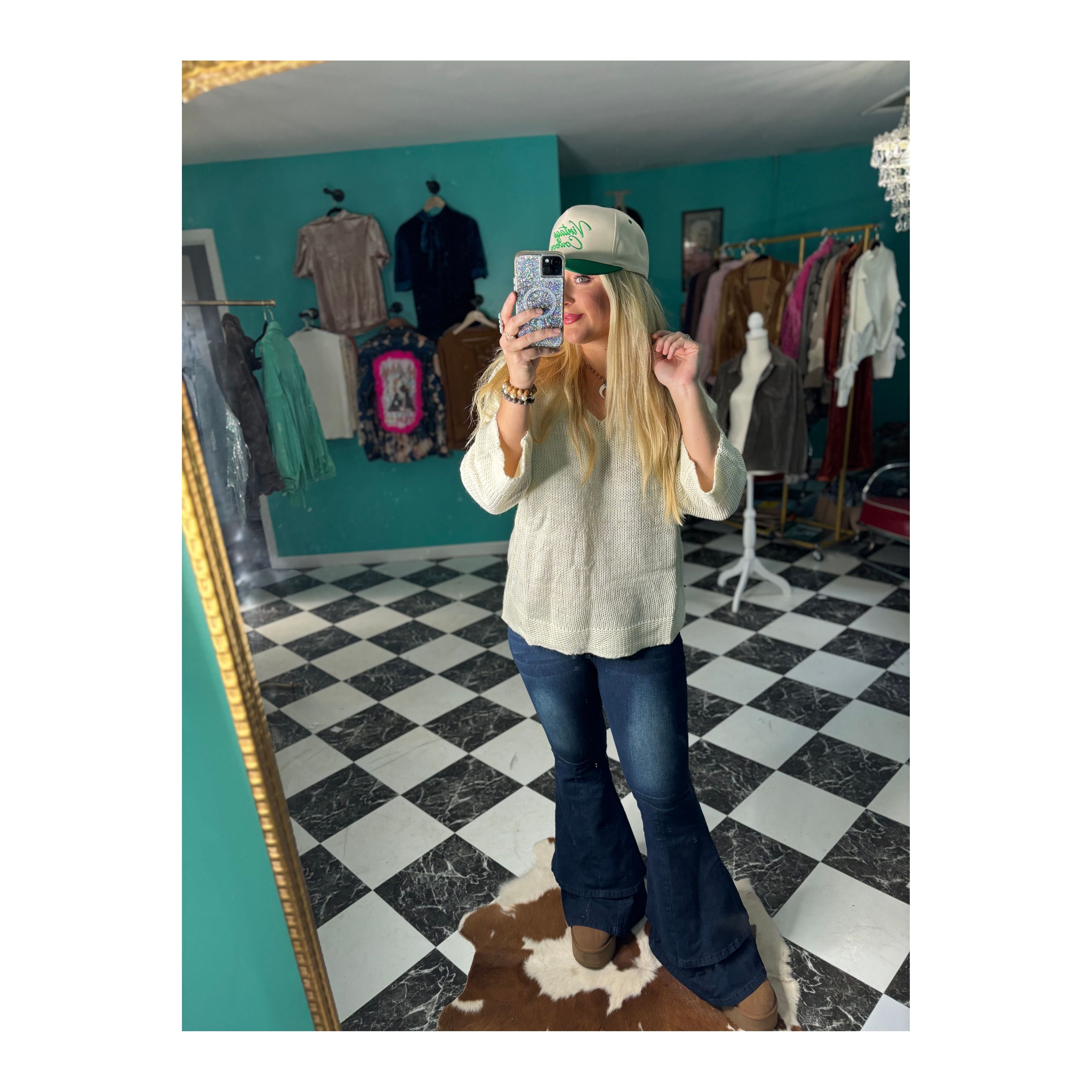 Vintage Cowboy Hat (Green)