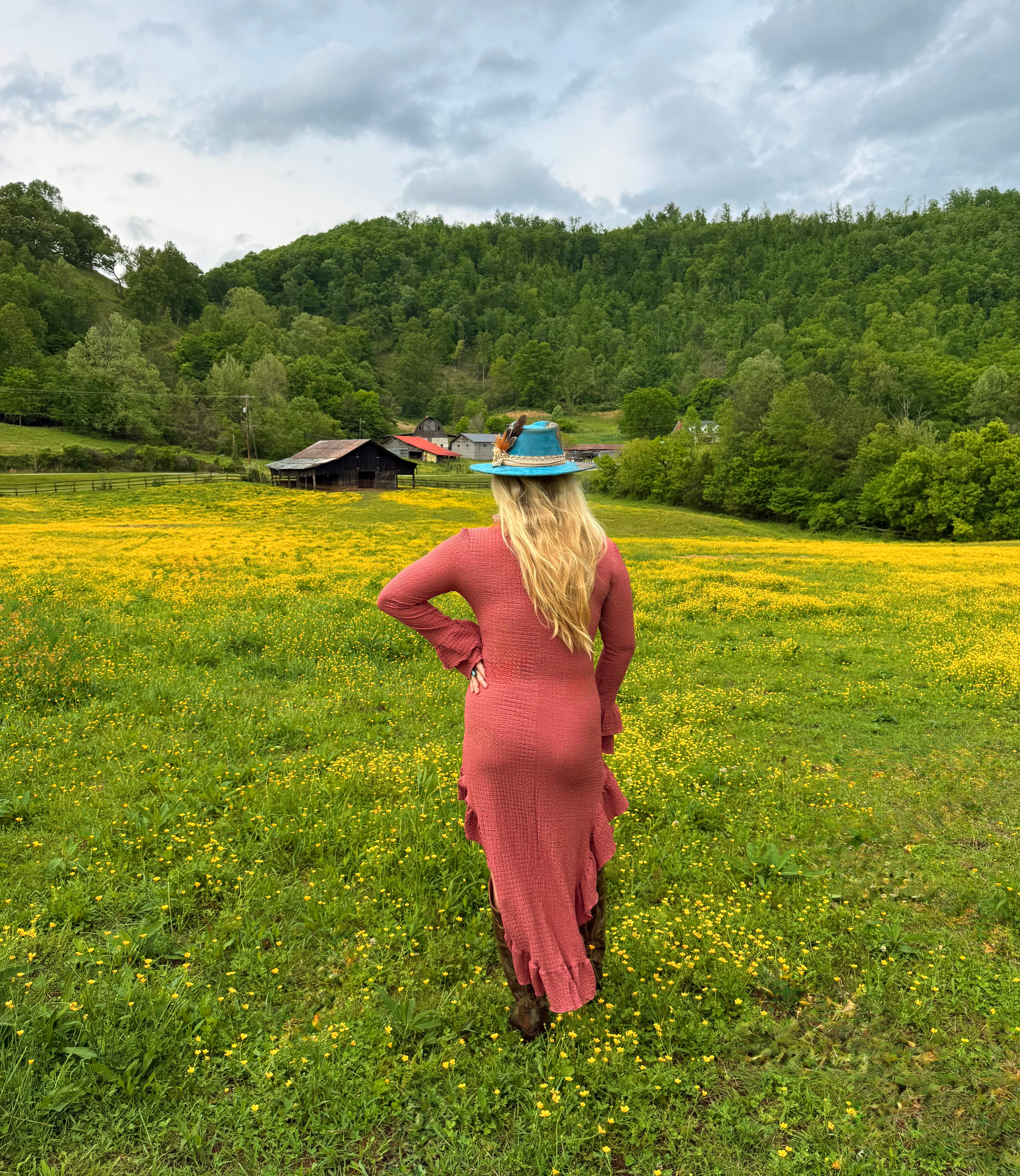 Rustic Daydream High Low Ruffle Dress