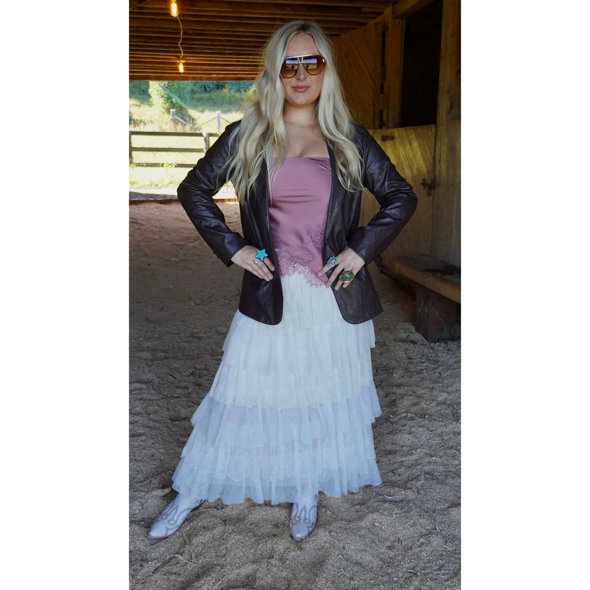 Layers of Lace White Skirt