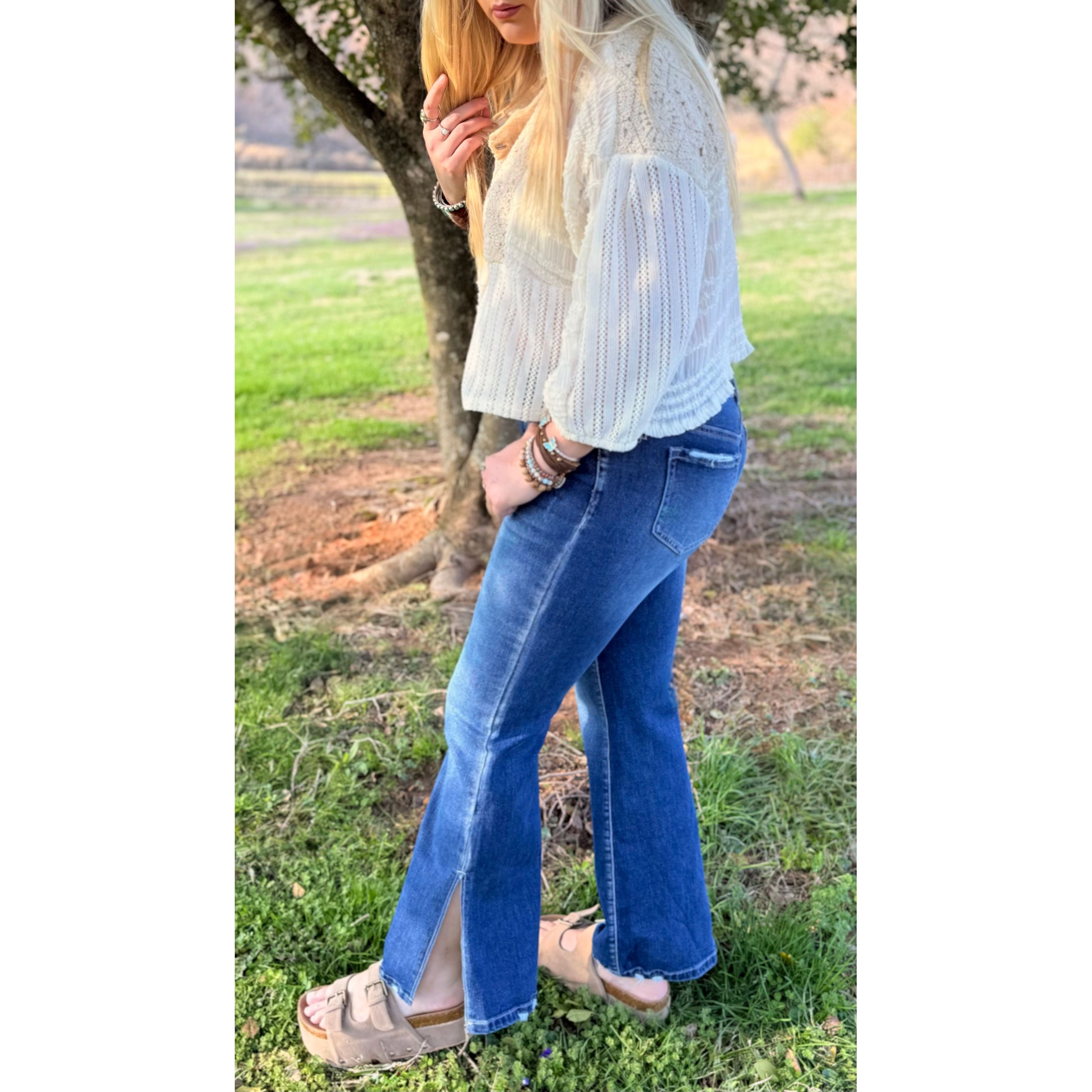 Chelsi Split Flared Jean