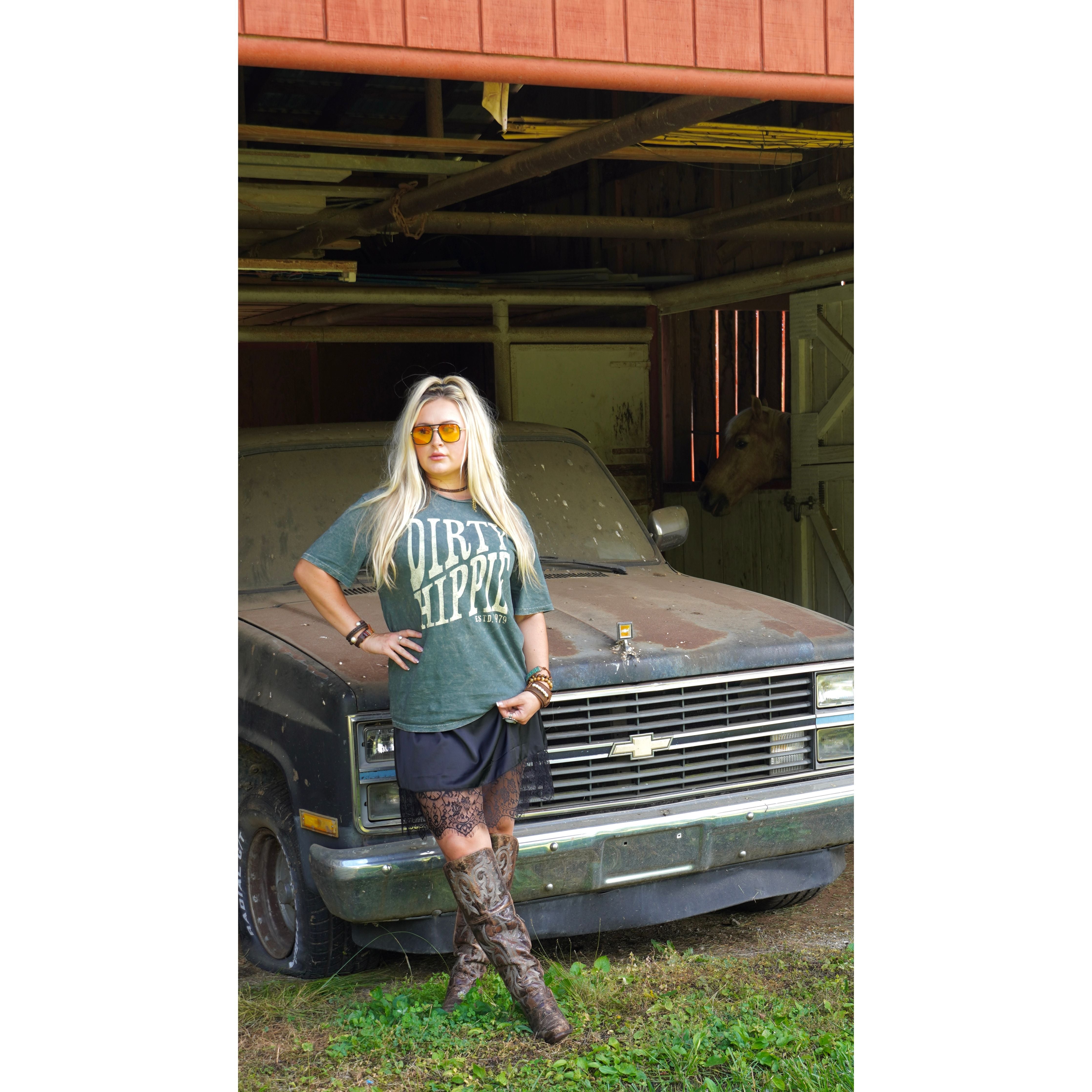 Dirty Hippie Acid Washed Tee