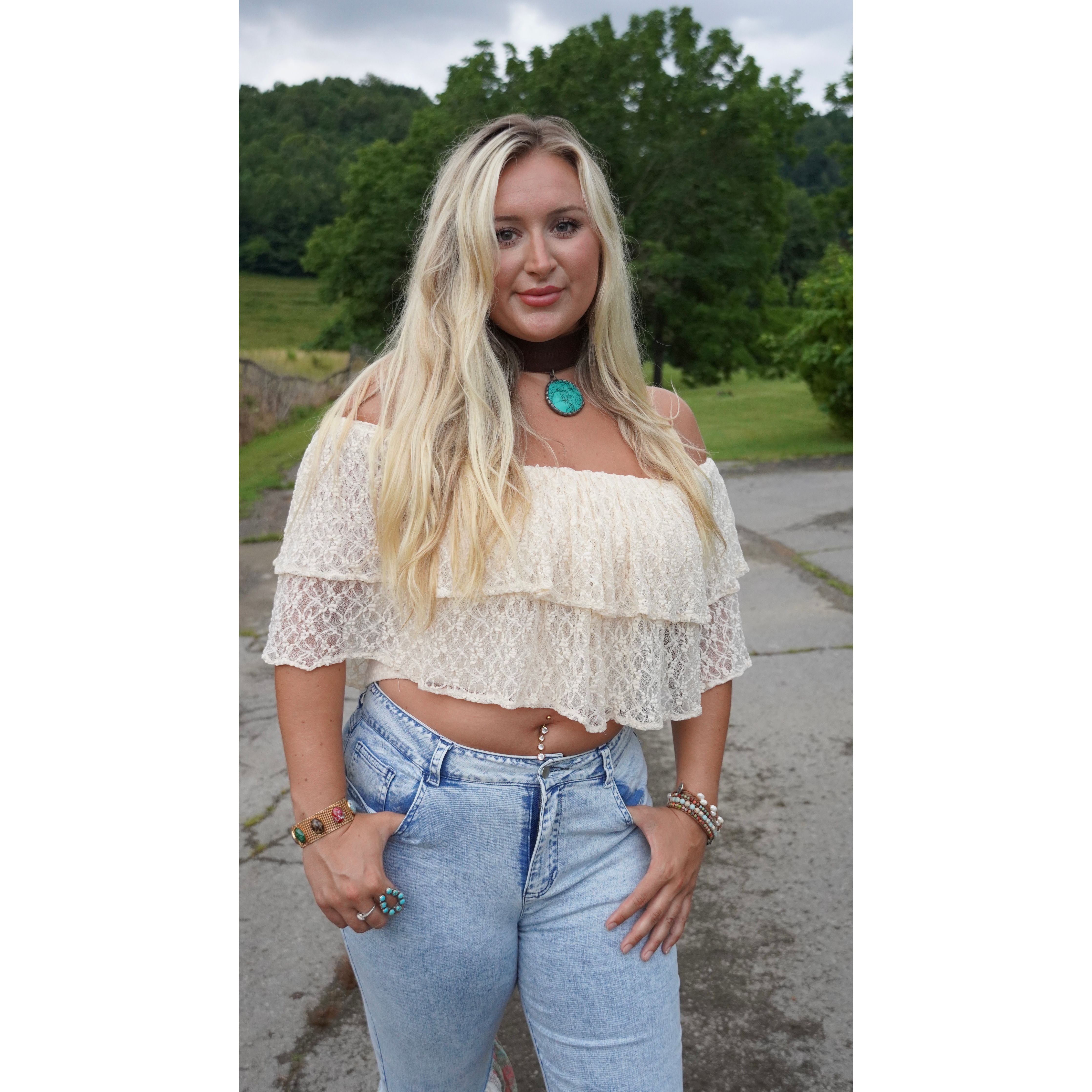 Dark Leather Turquoise Choker