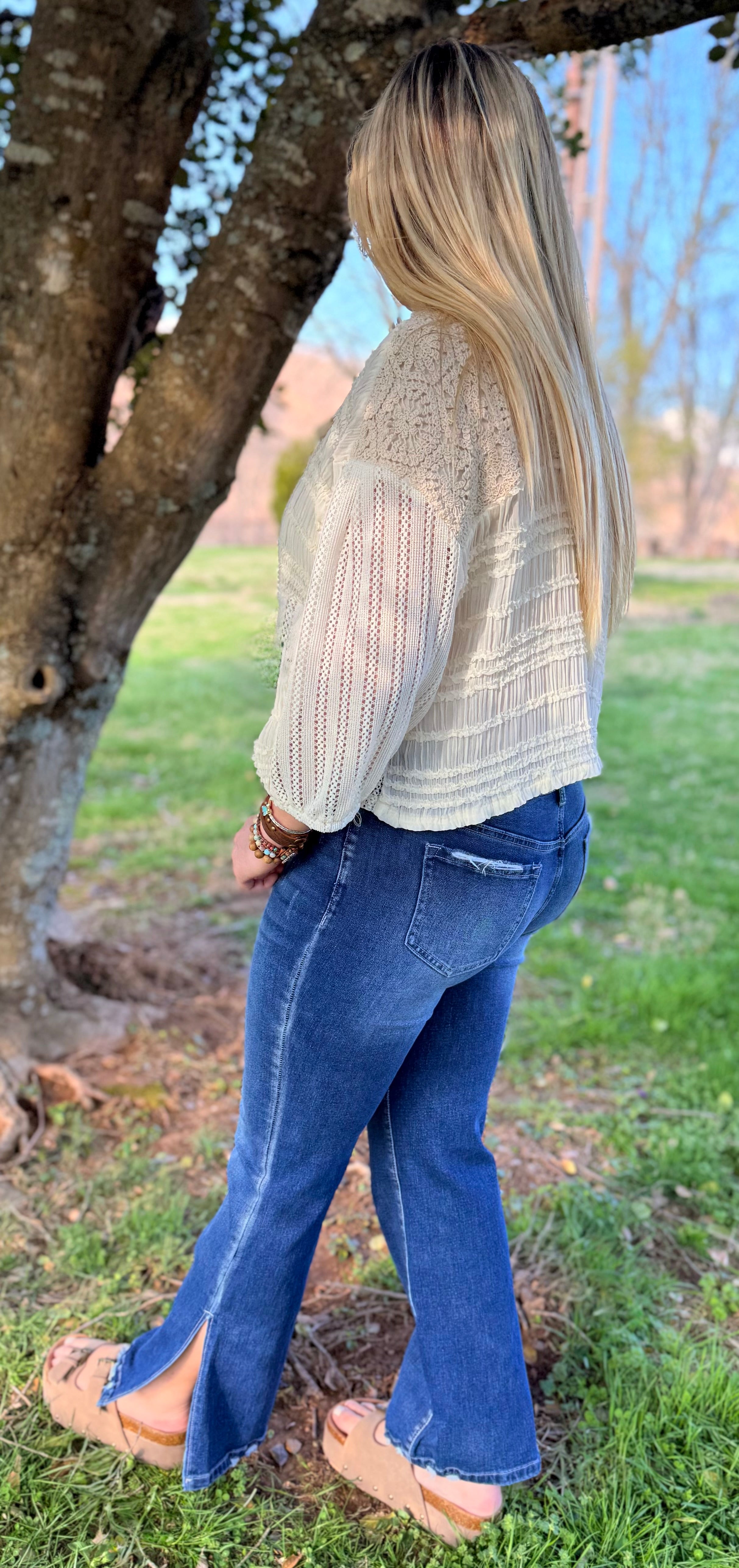 Chelsi Split Flared Jean