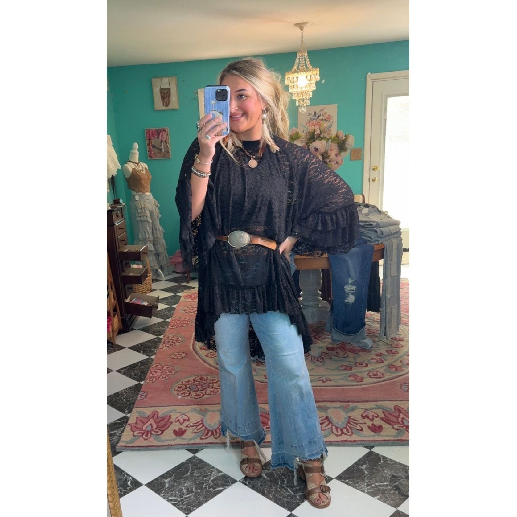 Wild At Heart Black Lace Top